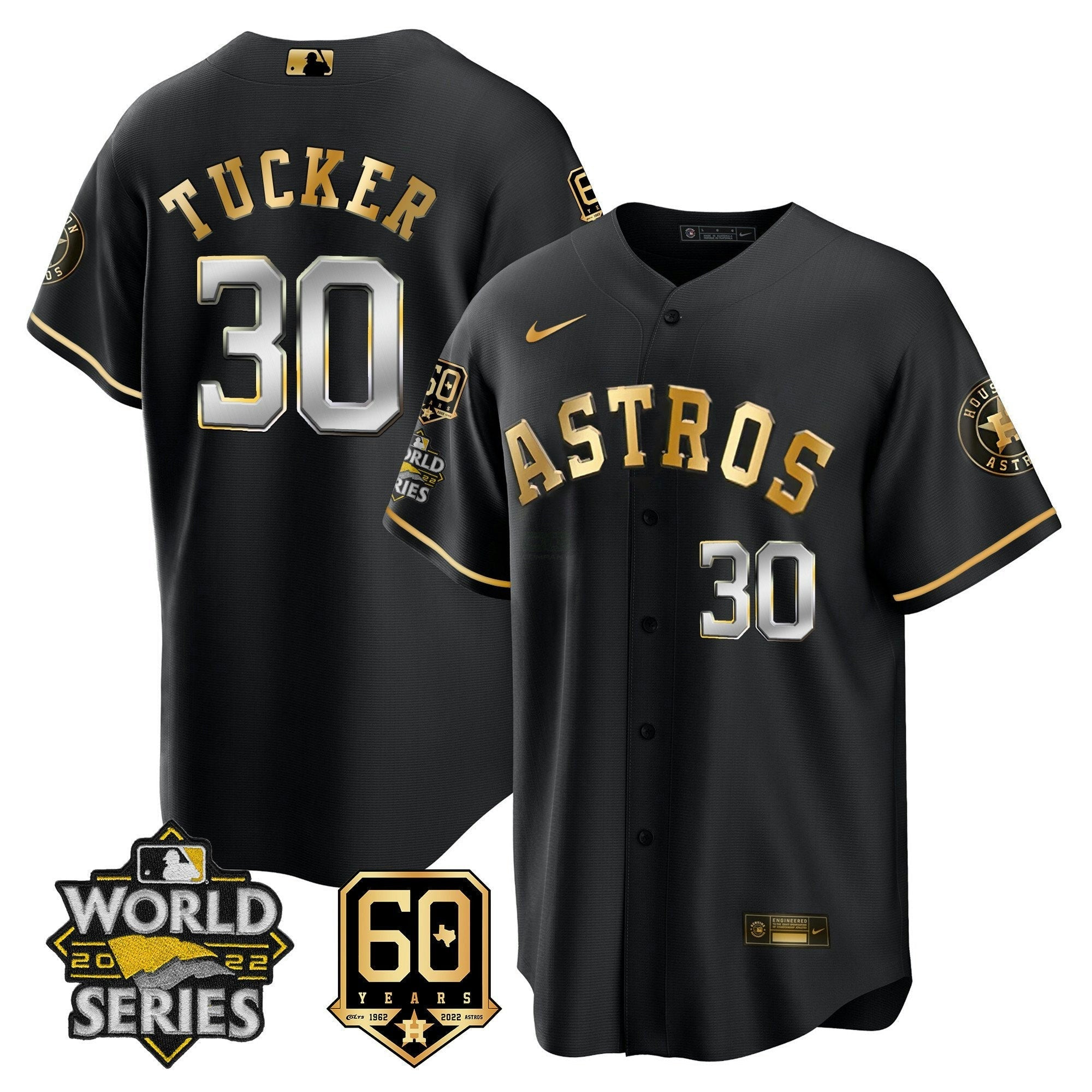 Camisa MLB Men’s 2022 World Series & 60th Patch Jersey
