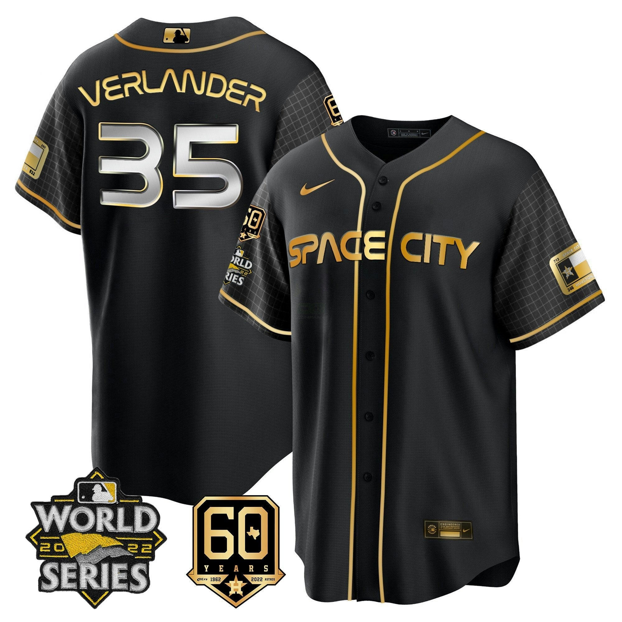Camisa MLB Men’s 2022 World Series & 60th Patch Jersey