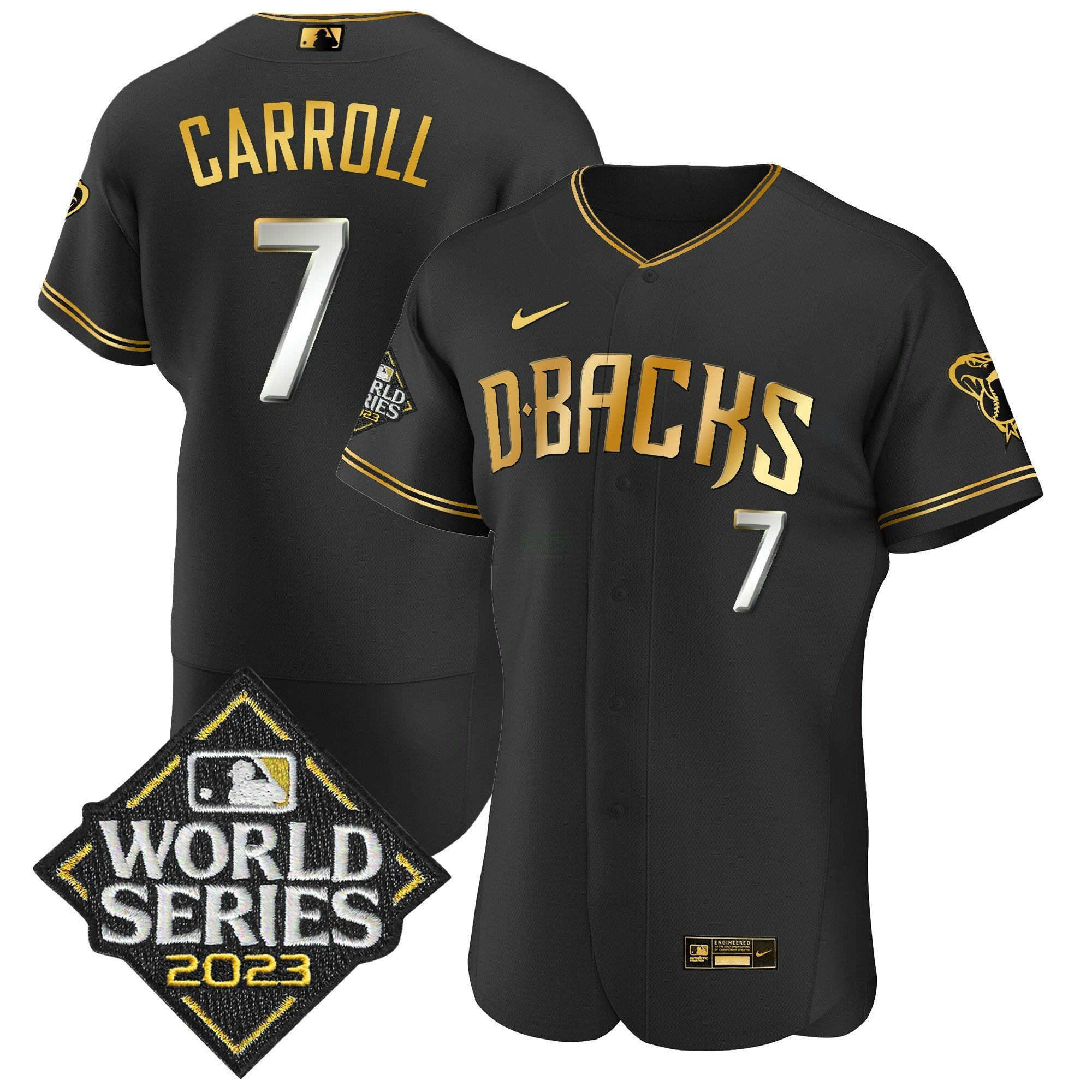 Camisa MLB Men’s 2023 World Series Flex Base Dourada Jersey