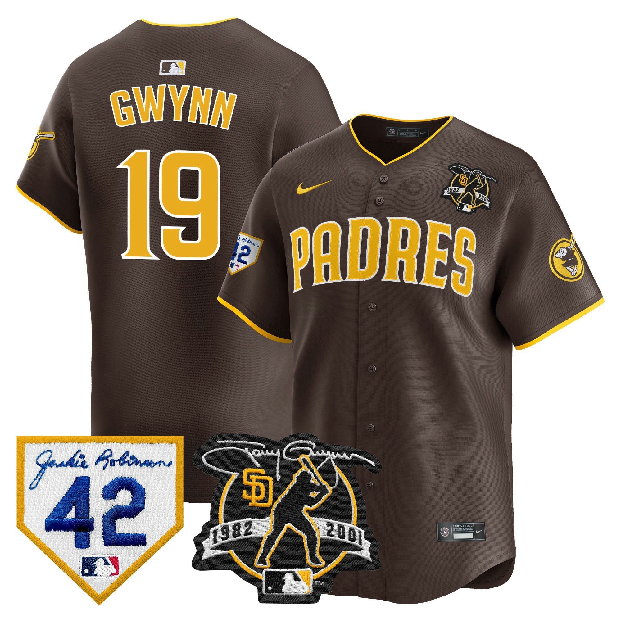 Camisa MLB Men’s 2024 Tony Gwynn & Robinson Patch Vapor Premier Limited Jersey