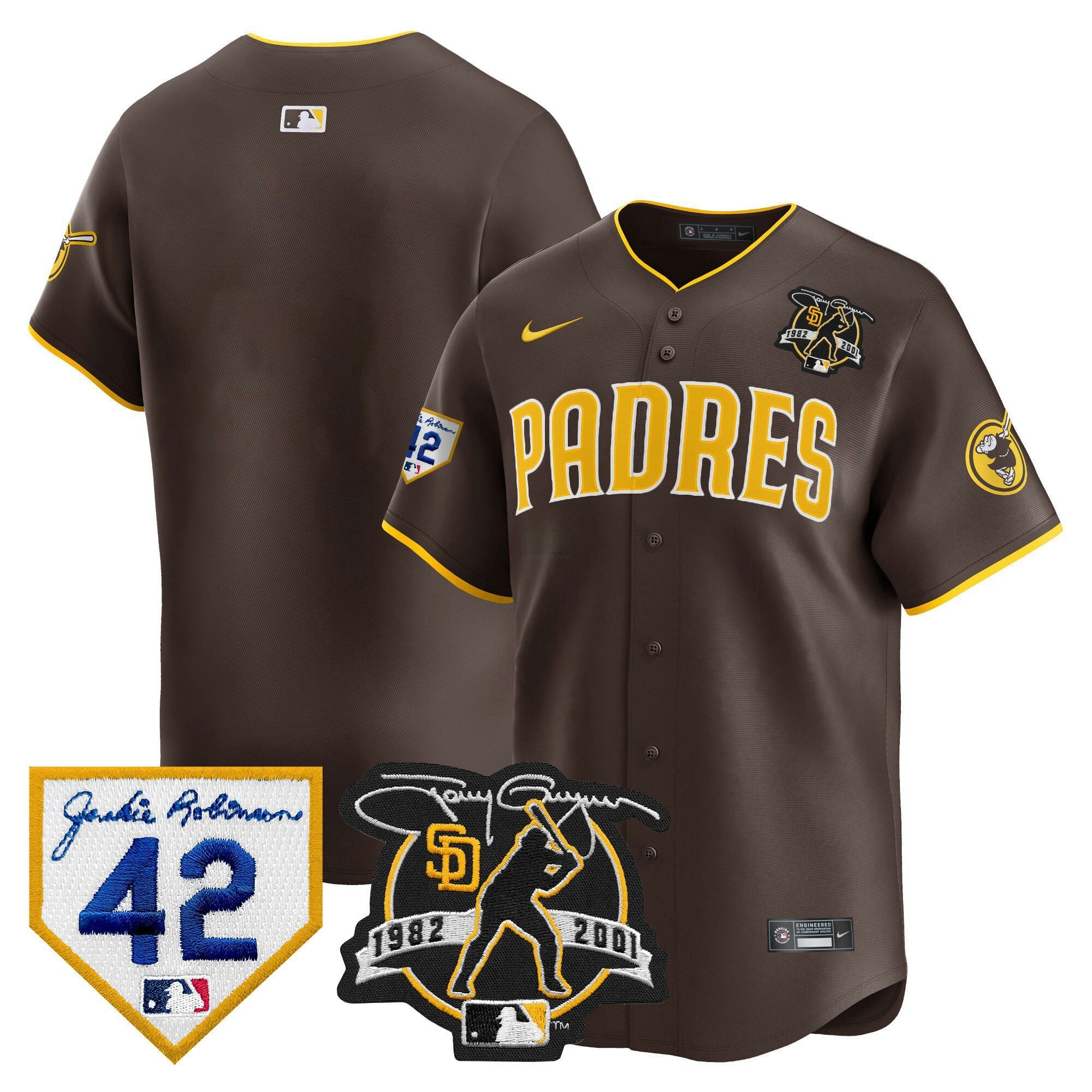 Camisa MLB Men’s 2024 Tony Gwynn & Robinson Patch Vapor Premier Limited Jersey