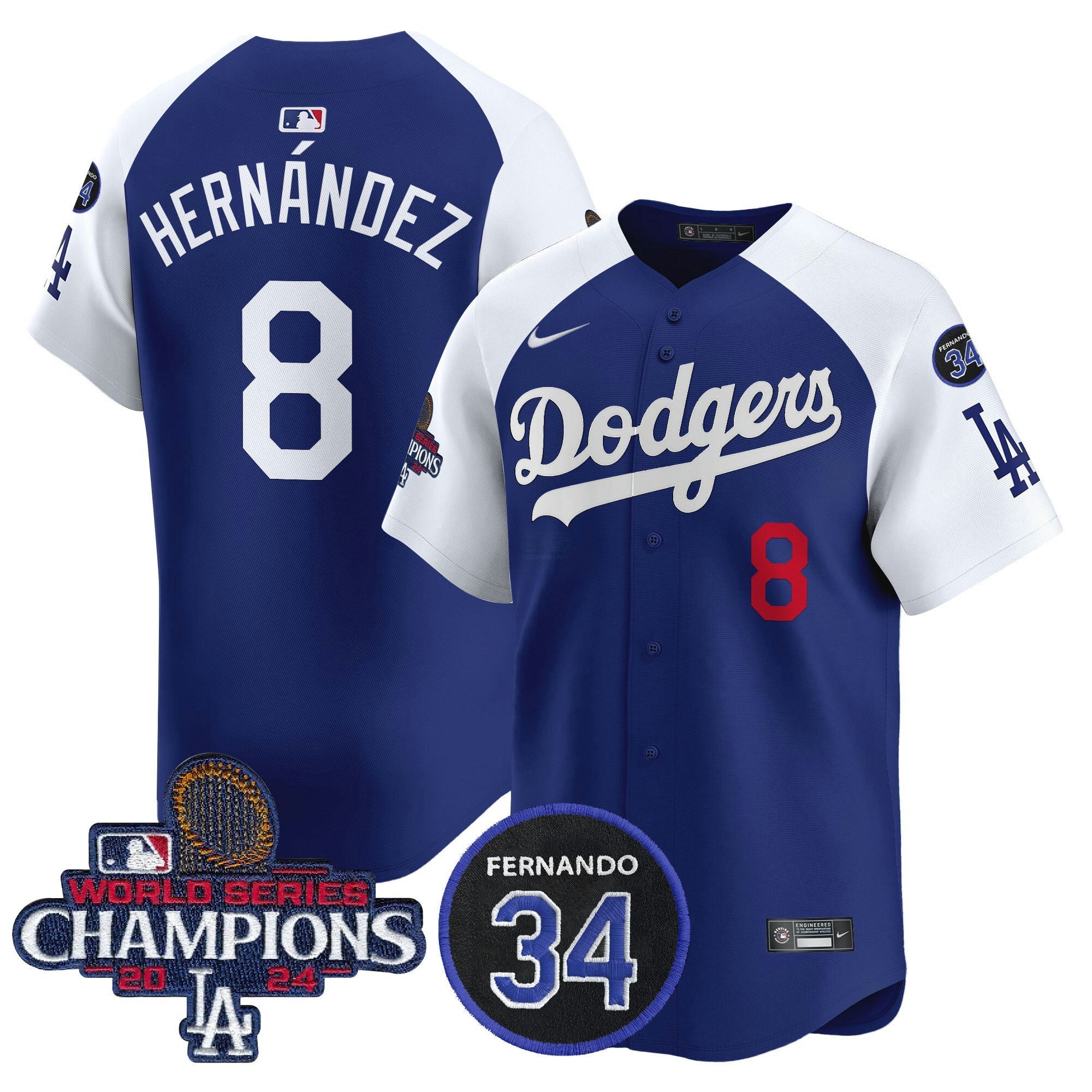 Camisa MLB Men’s 2024 World Series Champions Patch Vapor Premier Limited Jersey V2