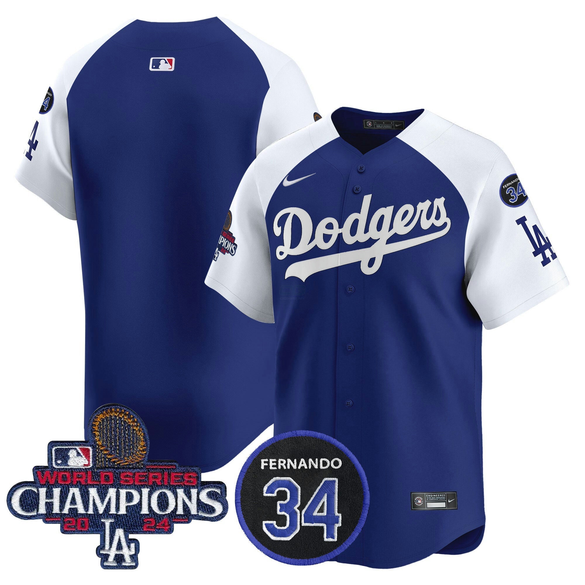Camisa MLB Men’s 2024 World Series Champions Patch Vapor Premier Limited Jersey V2