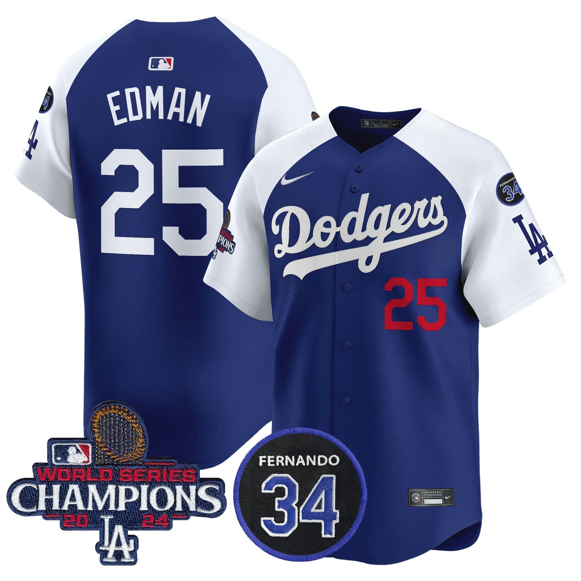 Camisa MLB Men’s 2024 World Series Champions Patch Vapor Premier Limited Jersey V2