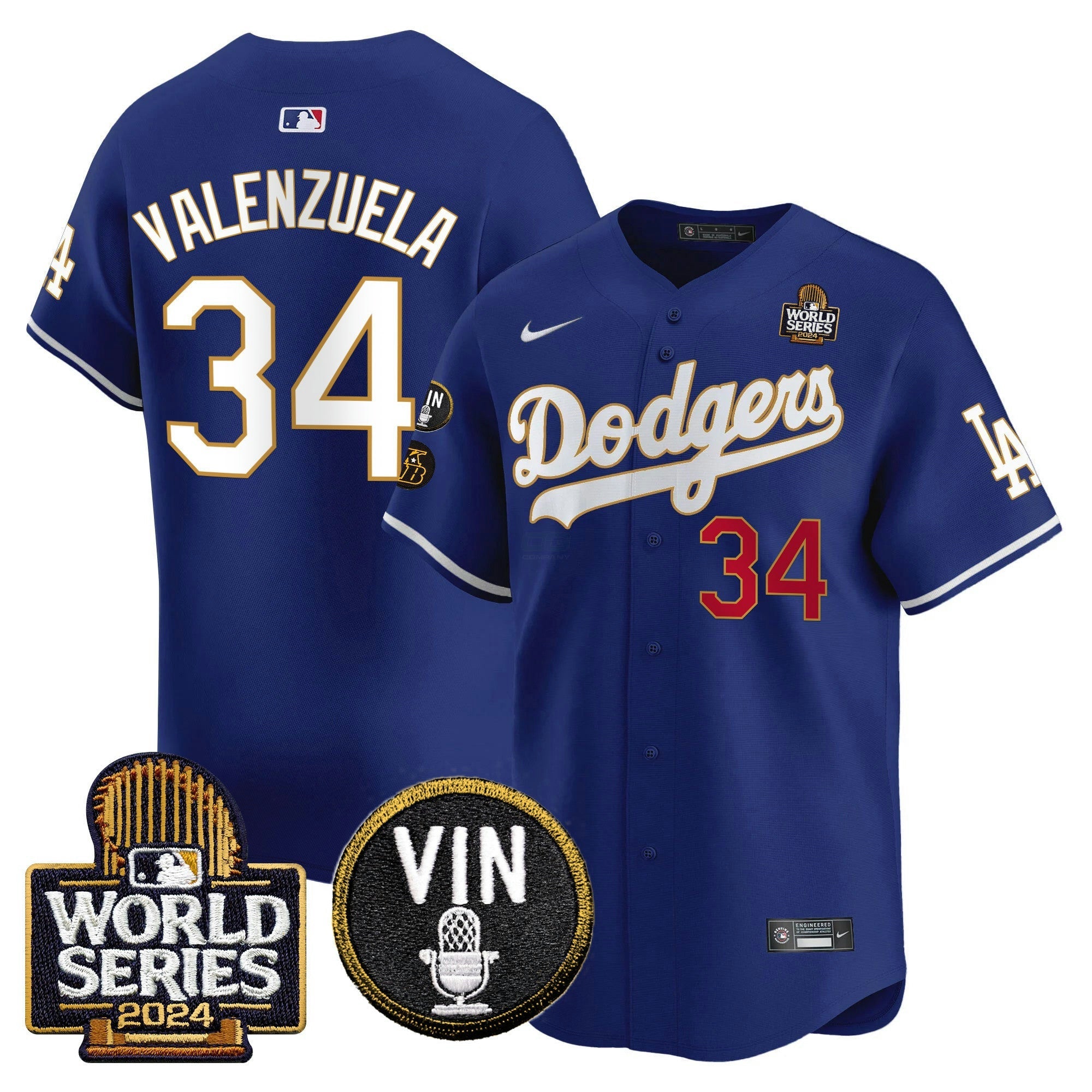 Camisa MLB Men’s 2024 World Series Dourada Trim Vapor Premier Limited Jersey V2