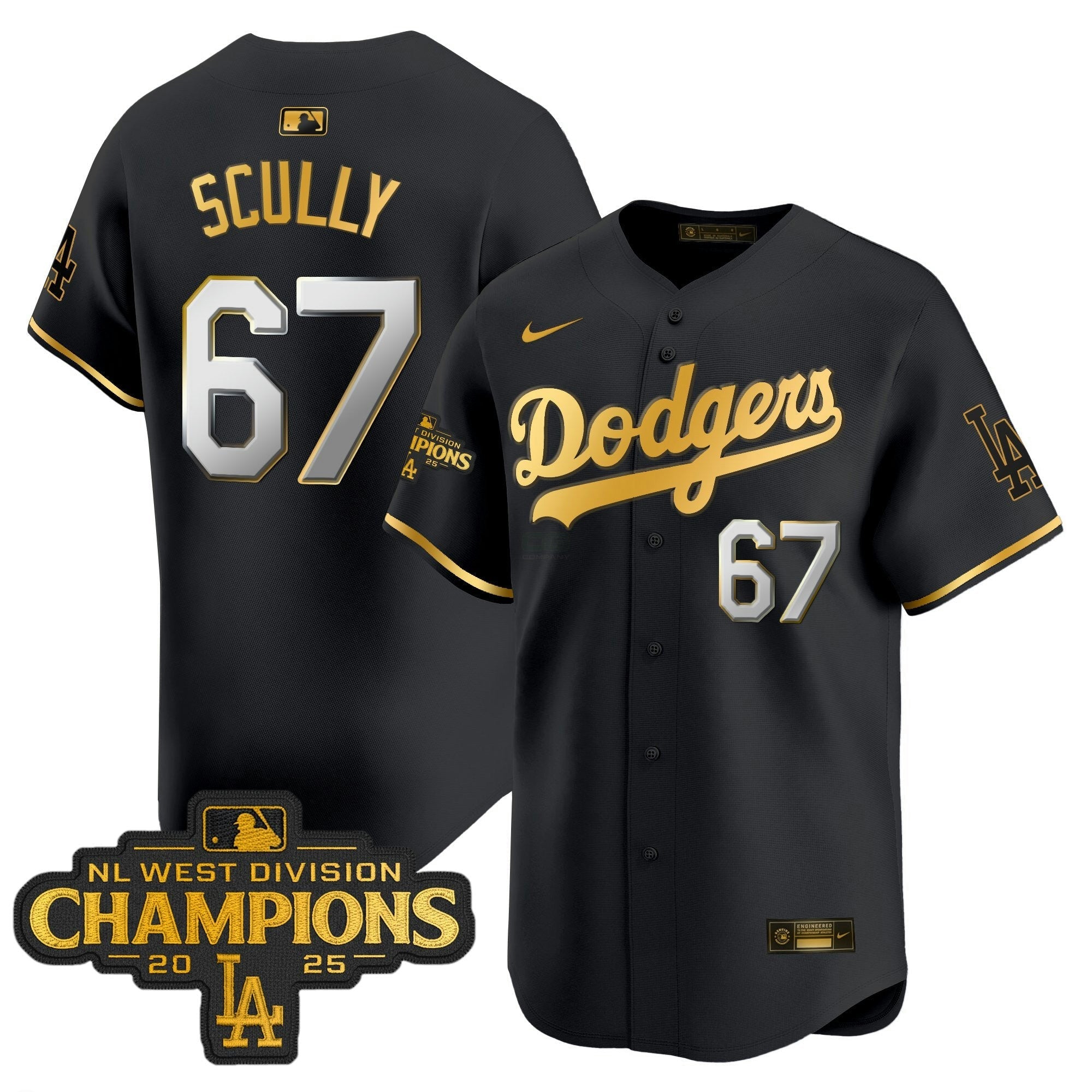 Camisa MLB Men’s 2025 NL West Division Champions Patch Dourada Trim Vapor Premier Limited Jersey