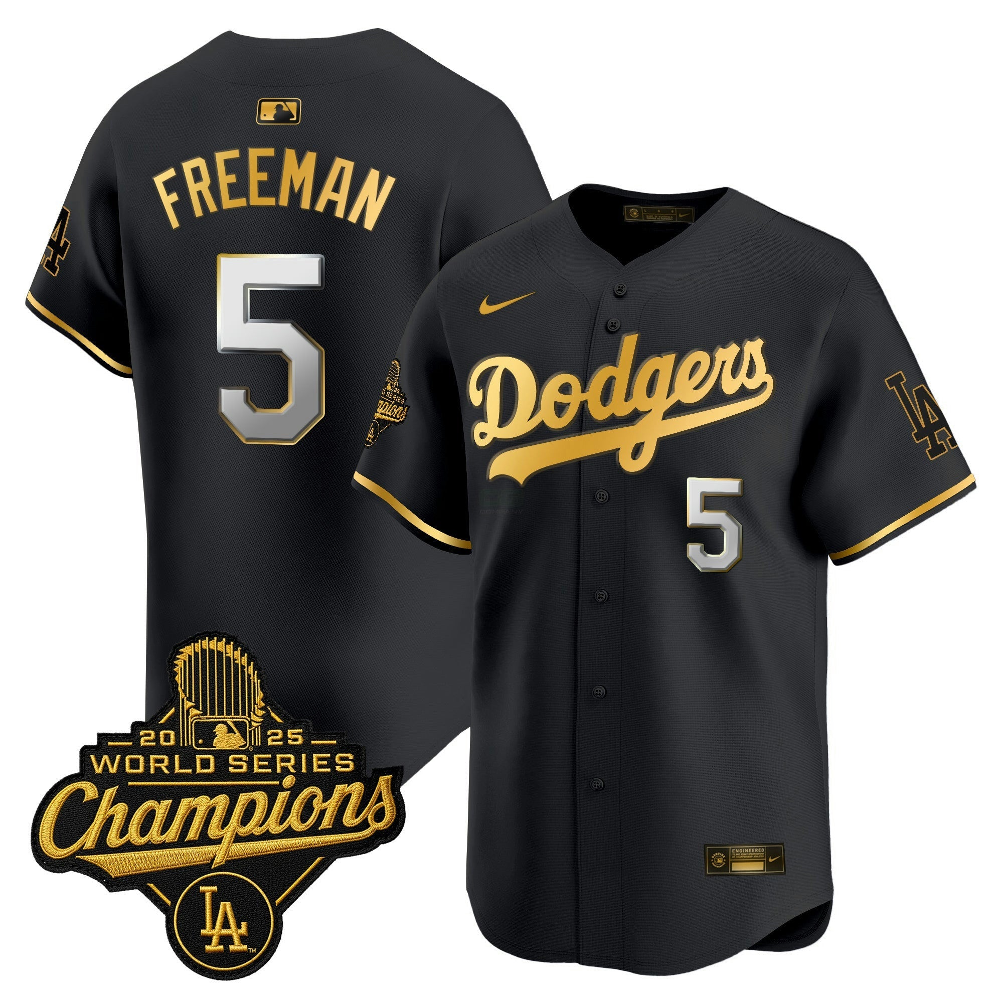 Camisa MLB Men’s 2025 World Series Champions Patch Dourada Trim Vapor Premier Limited Jersey