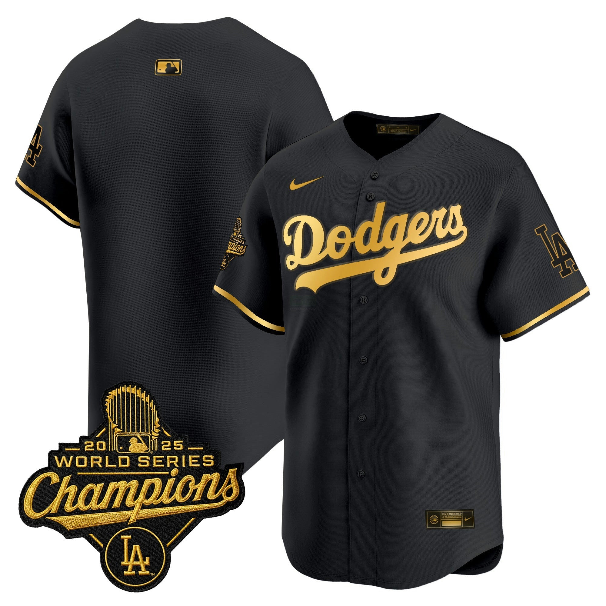 Camisa MLB Men’s 2025 World Series Champions Patch Dourada Trim Vapor Premier Limited Jersey