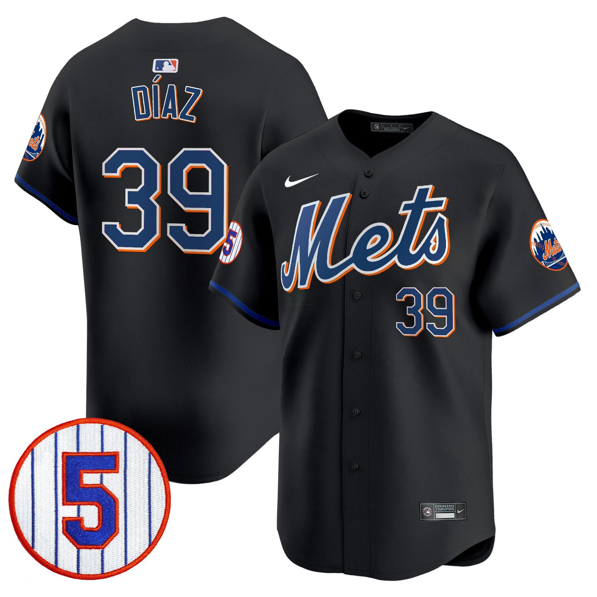 Camisa MLB Men’s #5 David Wright Number Retirement Patch Vapor Premier Limited Jersey