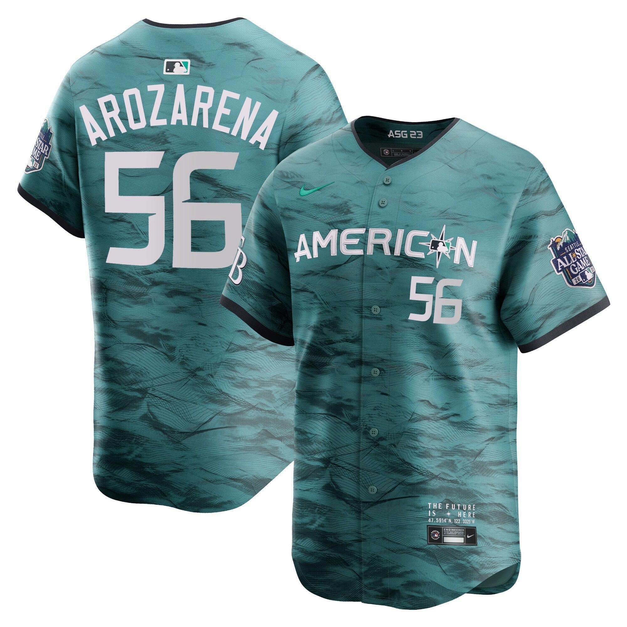 Camisa MLB Men’s American League 2023 All-Star Game Azul-petróleo Jersey