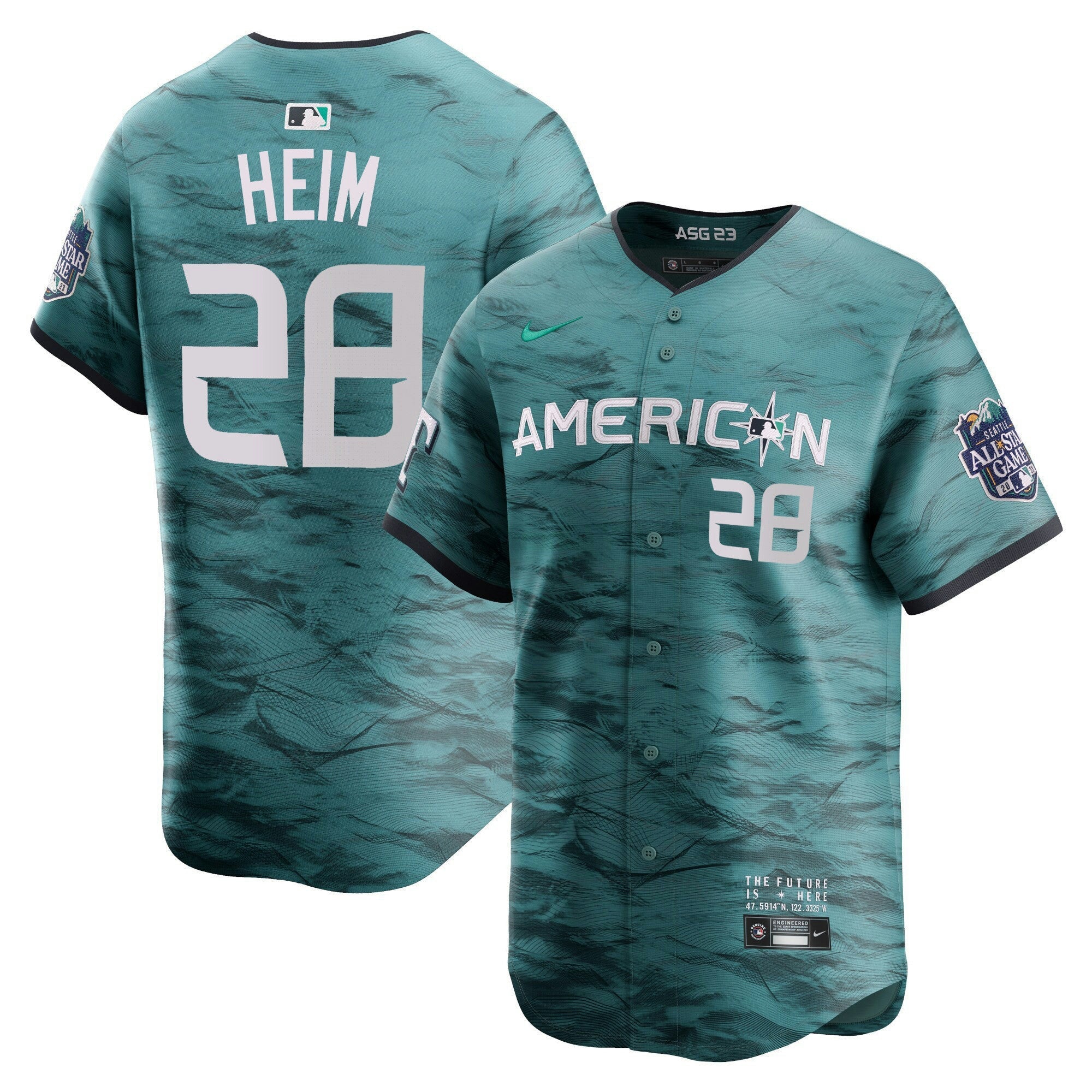Camisa MLB Men’s American League 2023 All-Star Game Azul-petróleo Jersey