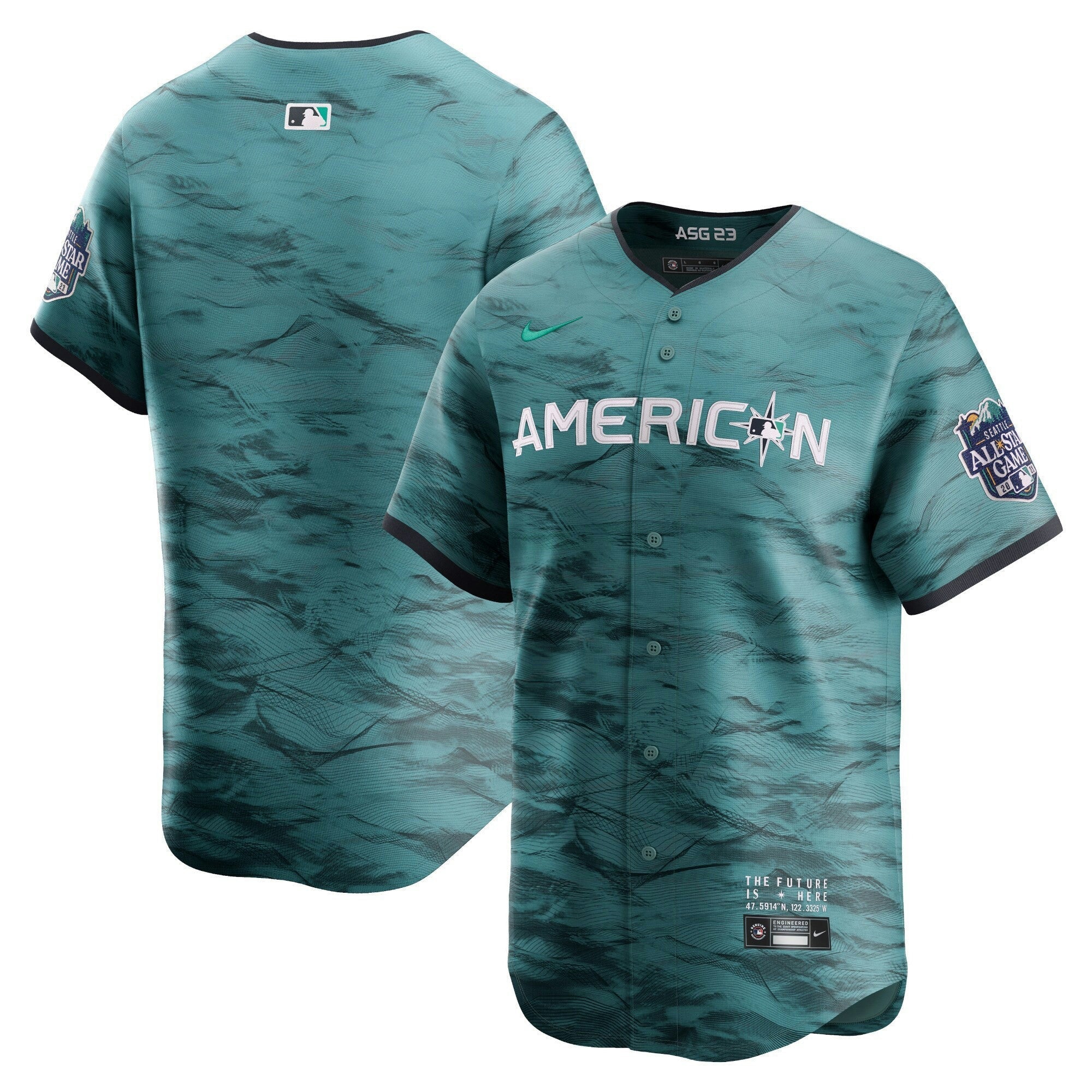 Camisa MLB Men’s American League 2023 All-Star Game Azul-petróleo Jersey