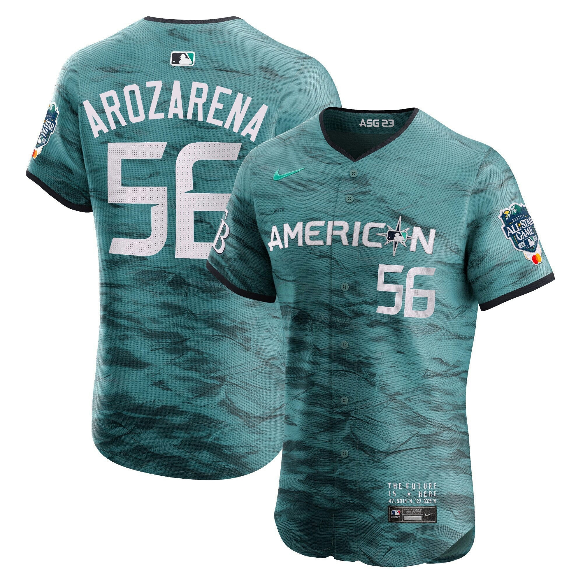 Camisa MLB Men’s American League 2023 All-Star Game Azul-petróleo Jersey