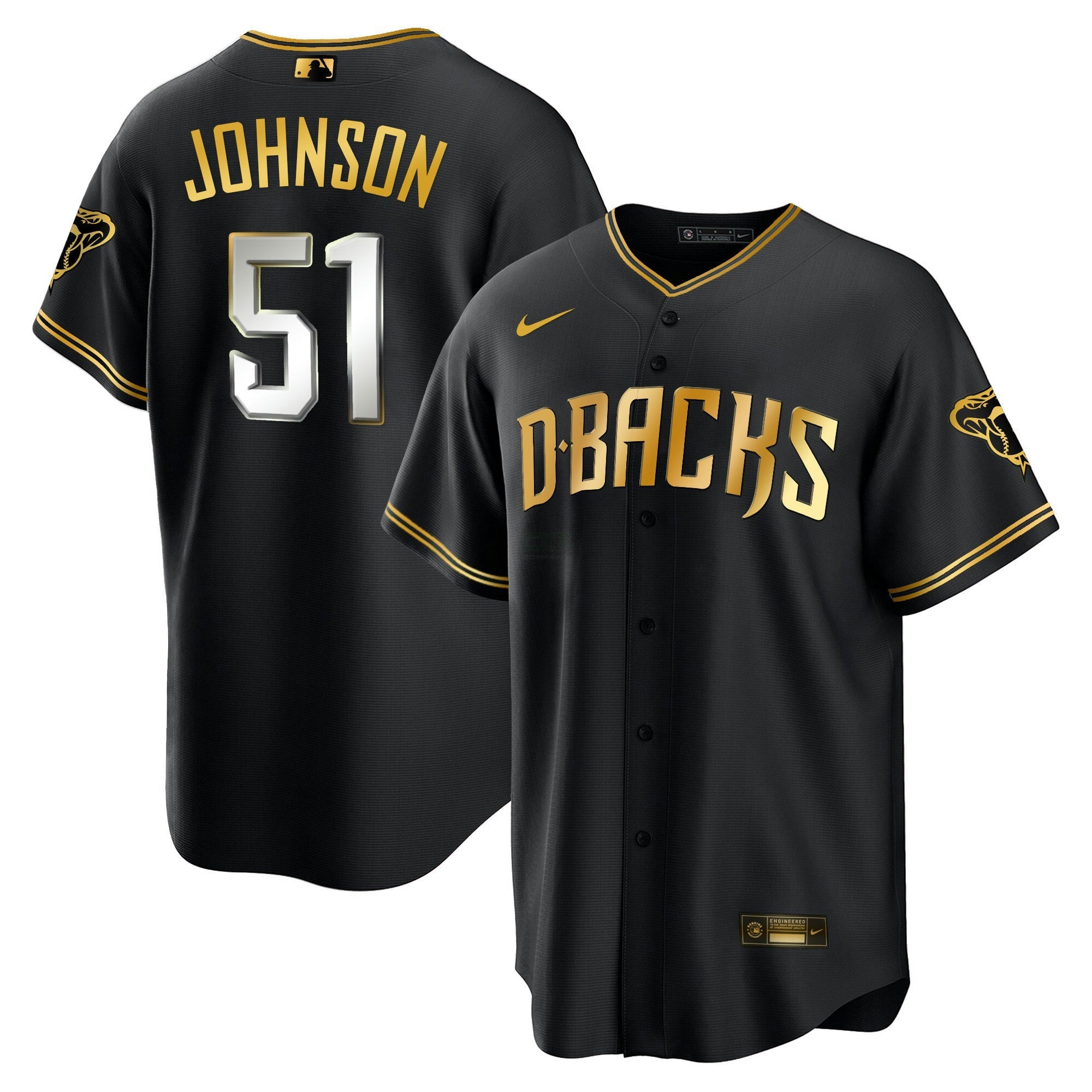 Camisa MLB Men’s Arizona Cool Base Dourada Trim Jersey