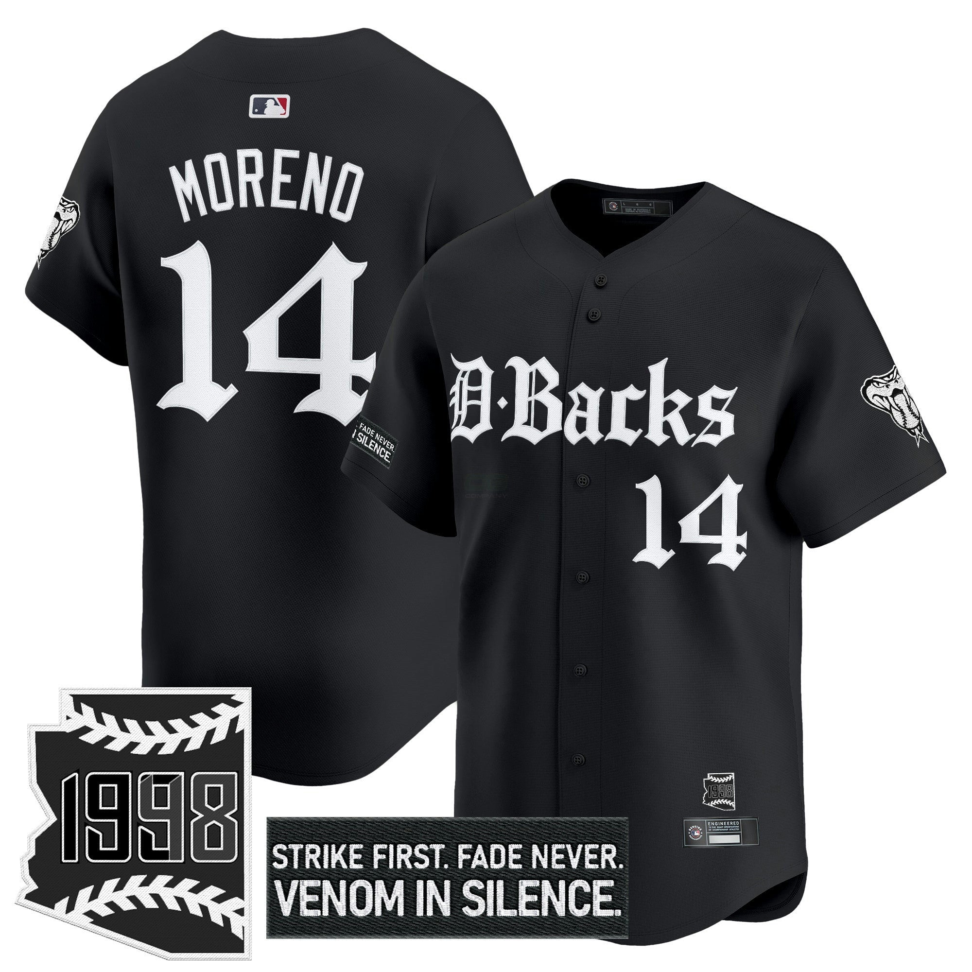 Camisa MLB Men’s Arizona ‘Gothic Desert Fang Edition’ Vapor Premier Limited Jersey V2