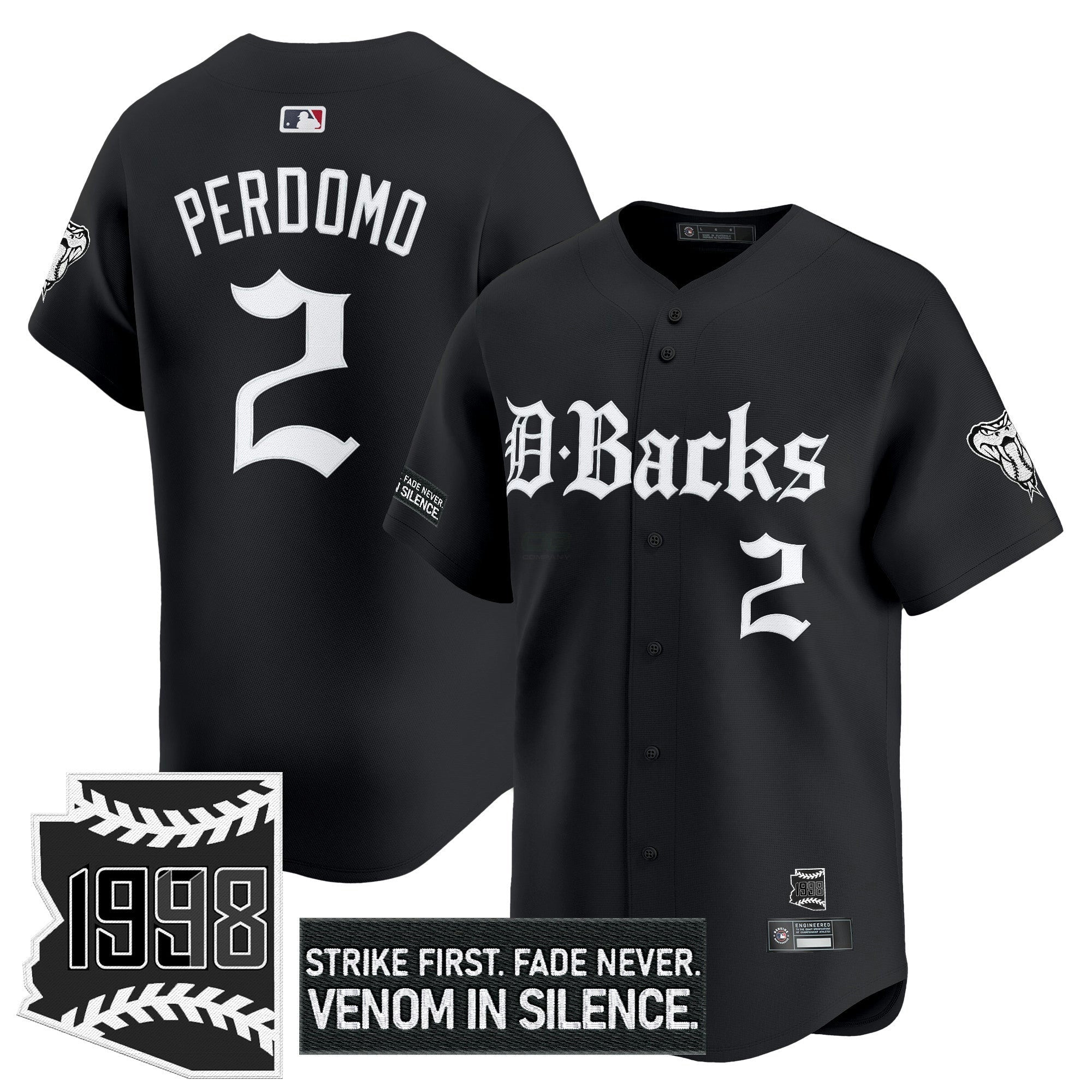 Camisa MLB Men’s Arizona ‘Gothic Desert Fang Edition’ Vapor Premier Limited Jersey V2