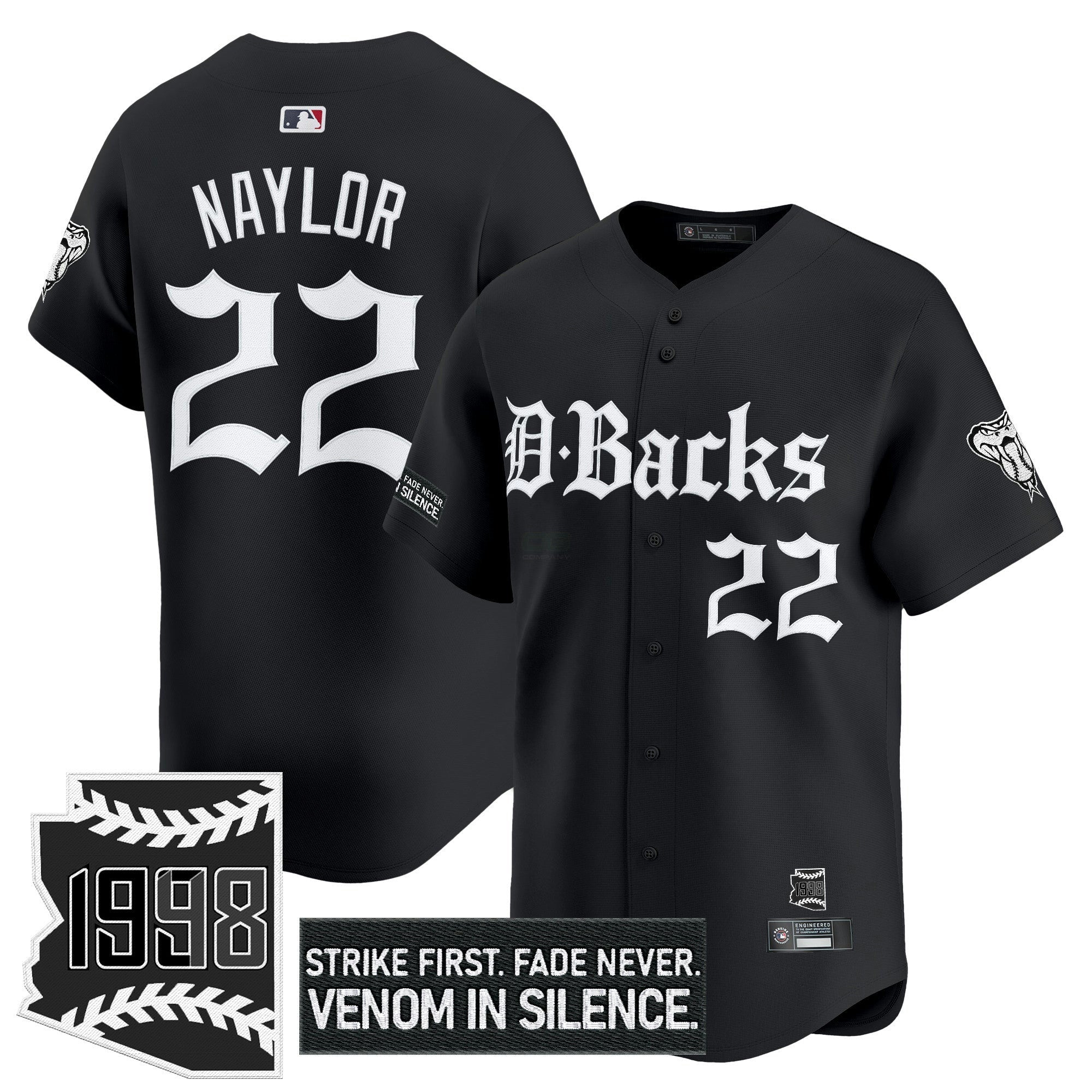 Camisa MLB Men’s Arizona ‘Gothic Desert Fang Edition’ Vapor Premier Limited Jersey V2