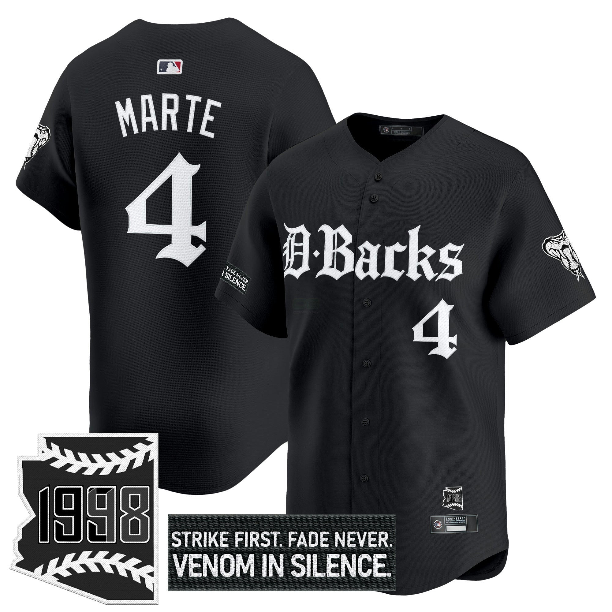 Camisa MLB Men’s Arizona ‘Gothic Desert Fang Edition’ Vapor Premier Limited Jersey V2
