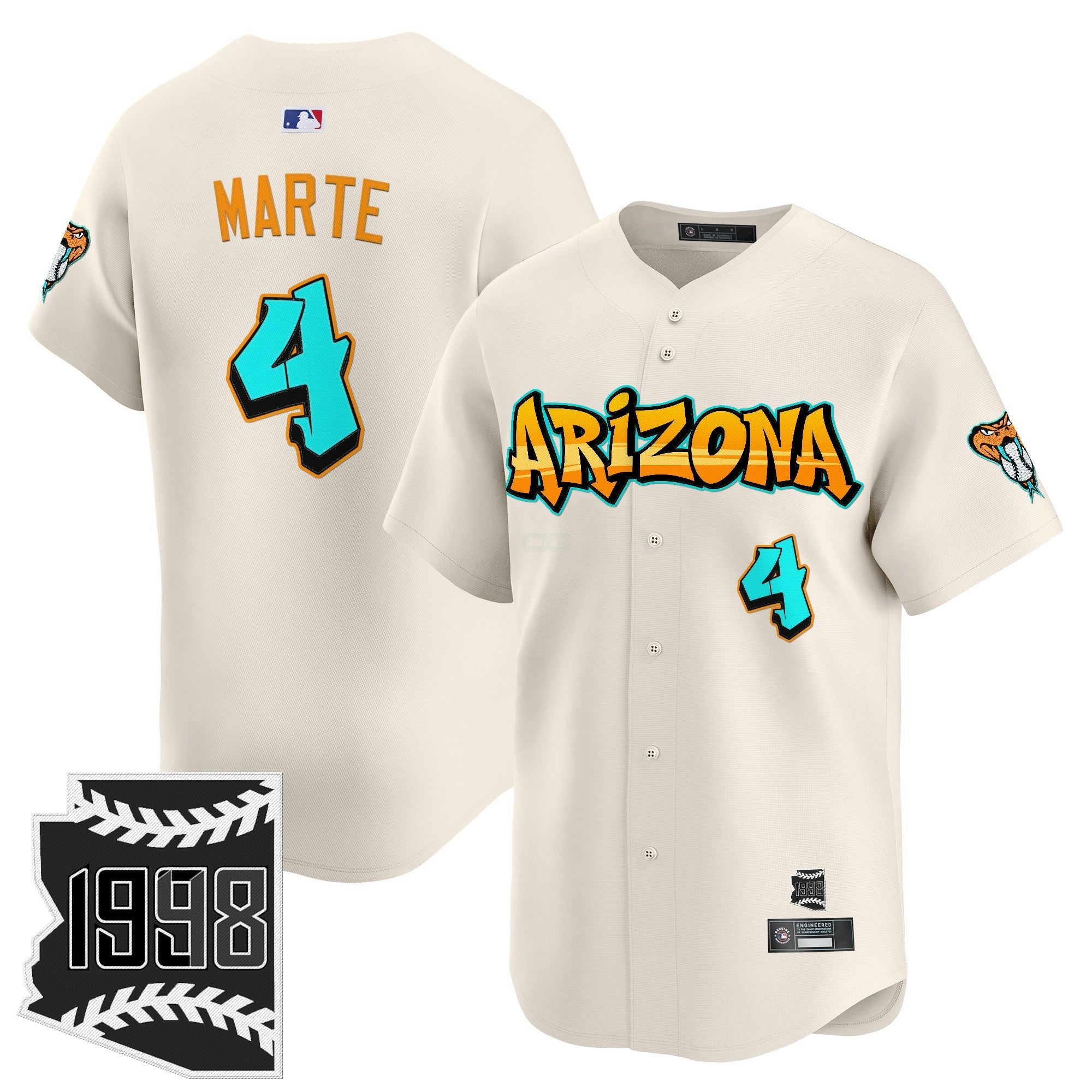 Camisa MLB Men’s Arizona ‘Graffiti Desert Ink Edition’ Vapor Premier Limited Jersey