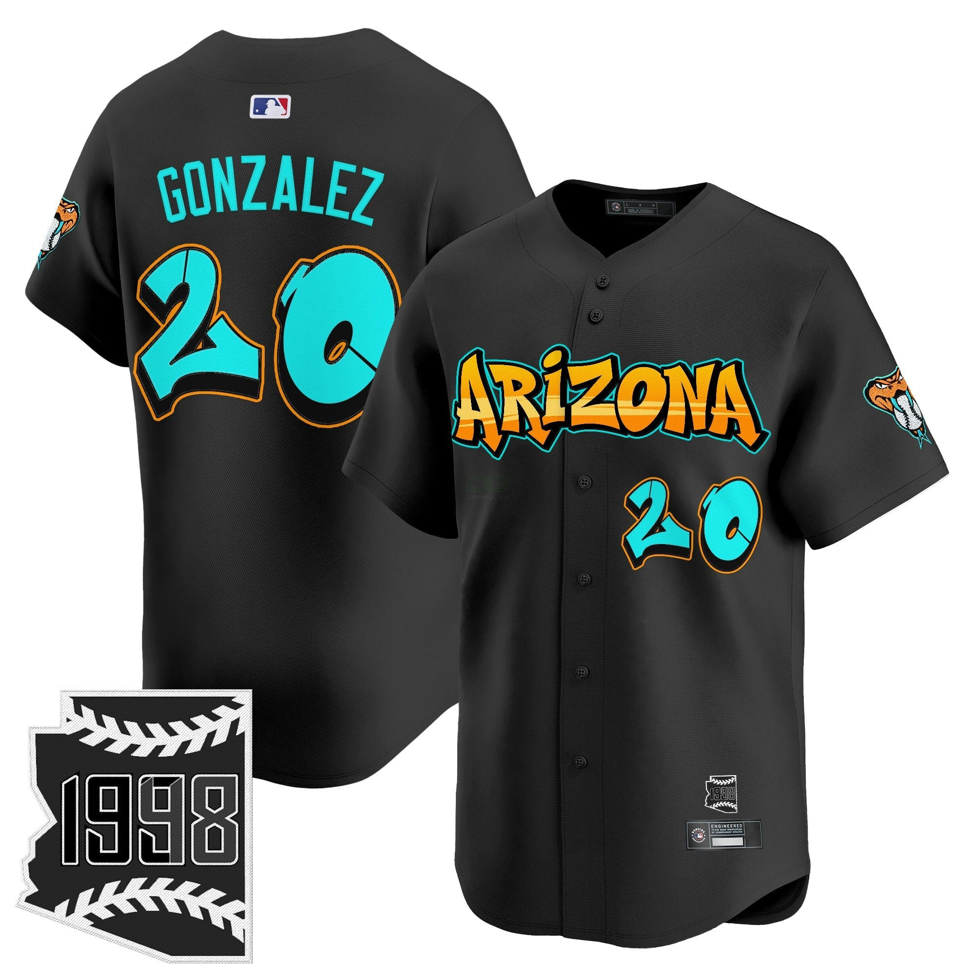 Camisa MLB Men’s Arizona ‘Graffiti Desert Ink Edition’ Vapor Premier Limited Jersey