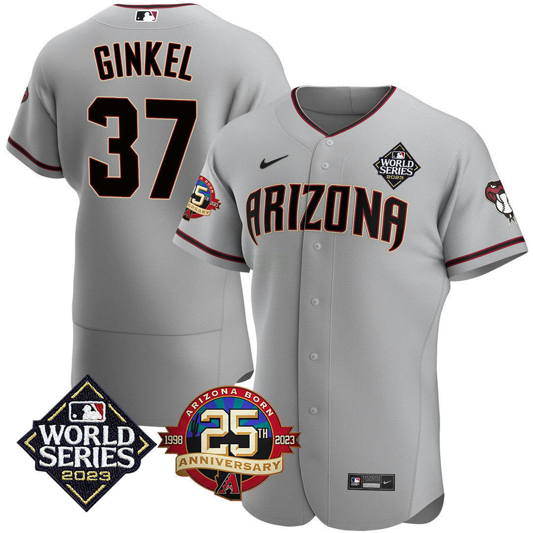 Camisa MLB Men’s Arizona Jersey 2023 World Series & 25th Anniversary Patch Jersey