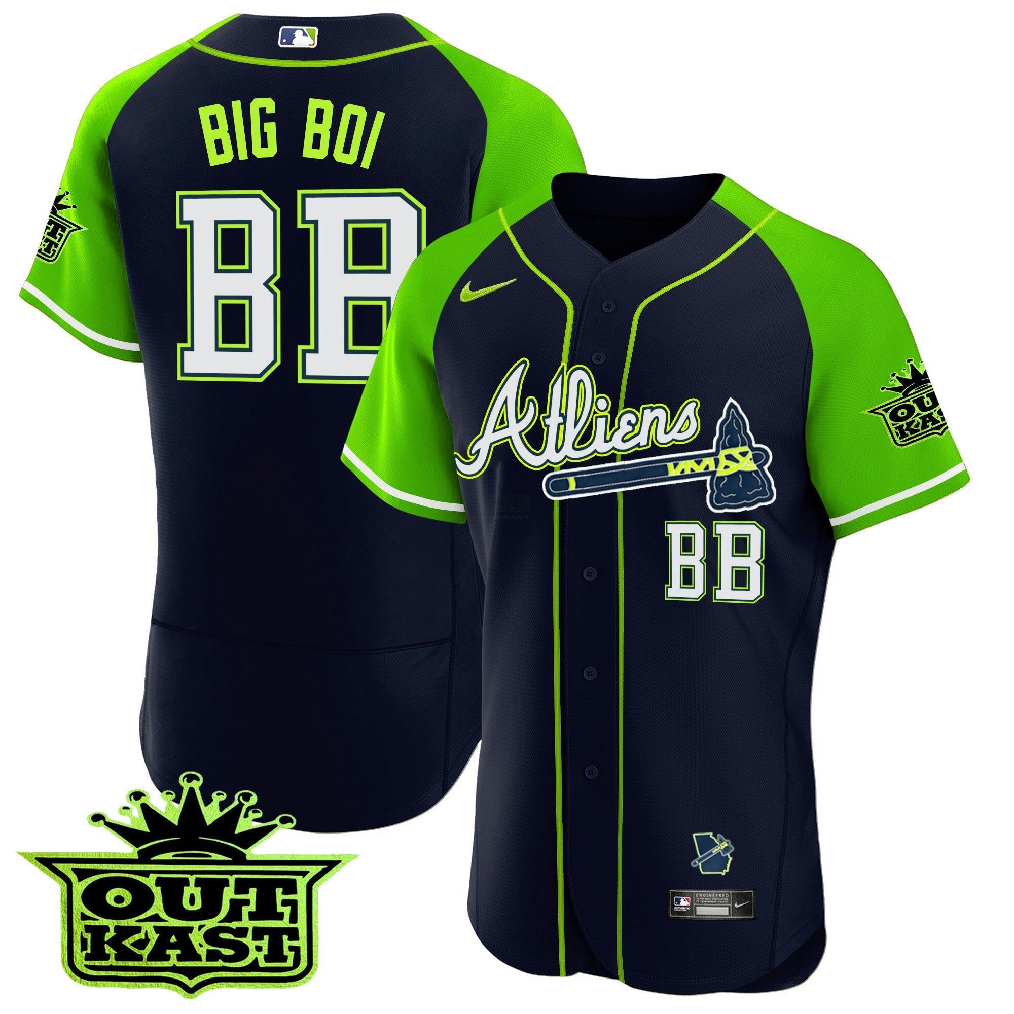 Camisa MLB Men’s Atlanta Atliens Alternativa Flex Base Jersey