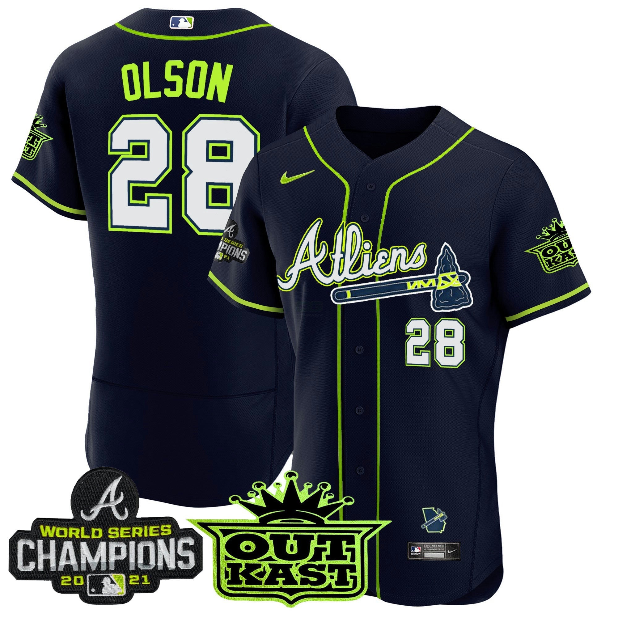 Camisa MLB Men’s Atlanta Atliens Champions Flex Base Jersey