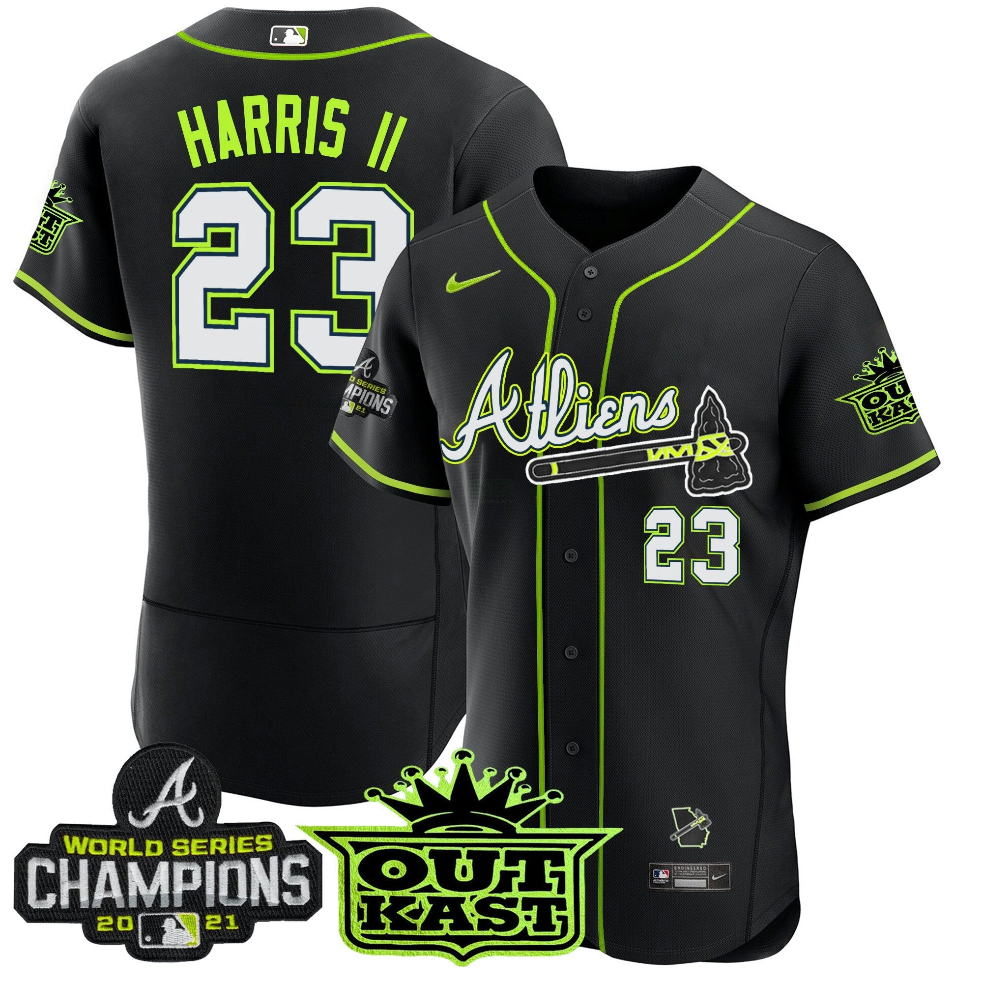 Camisa MLB Men’s Atlanta Atliens Champions Flex Base Jersey