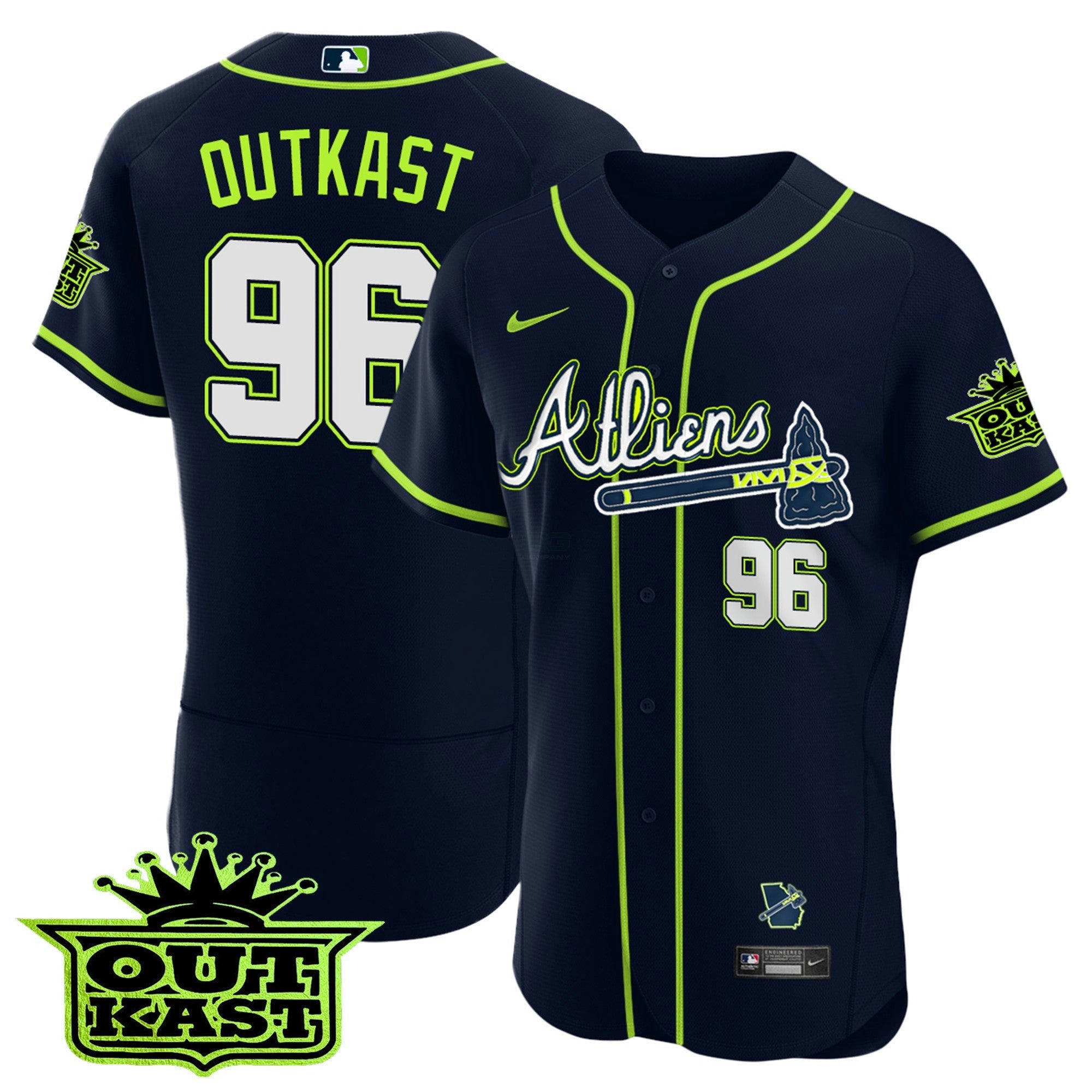 Camisa MLB Men’s Atlanta Atliens Flex Base Jersey