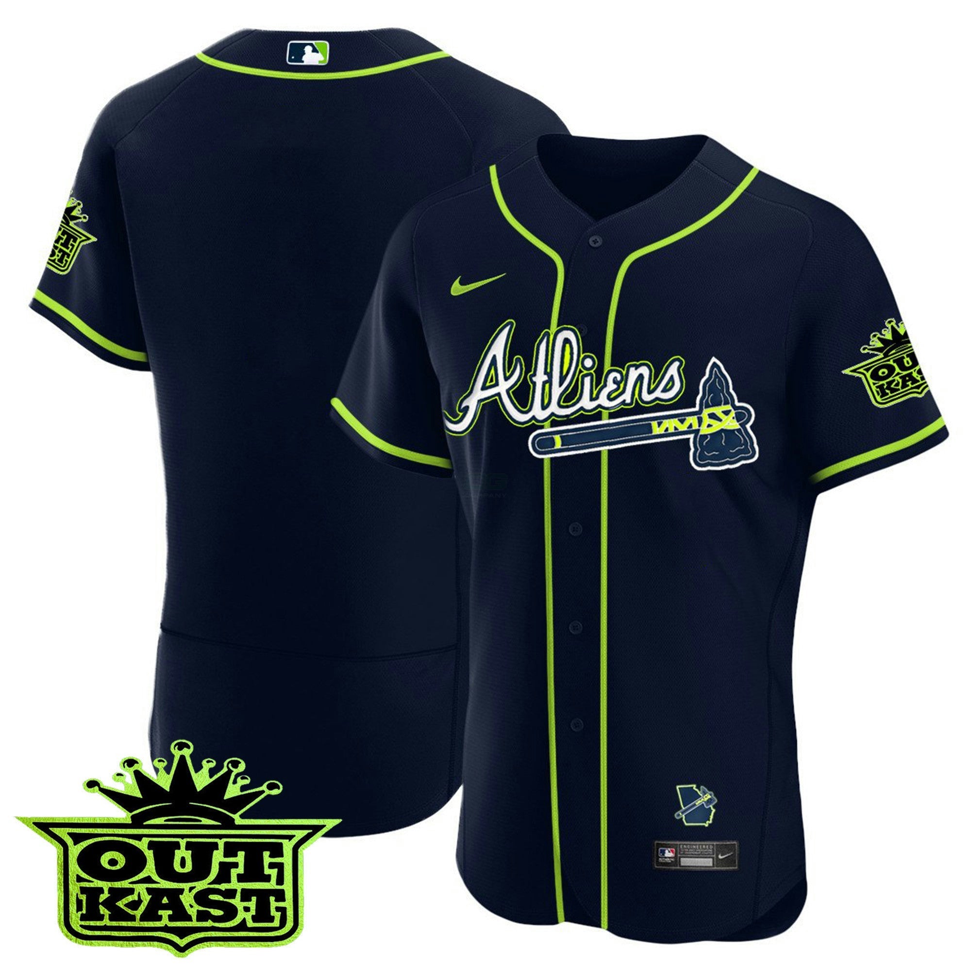 Camisa MLB Men’s Atlanta Atliens Flex Base Jersey V2