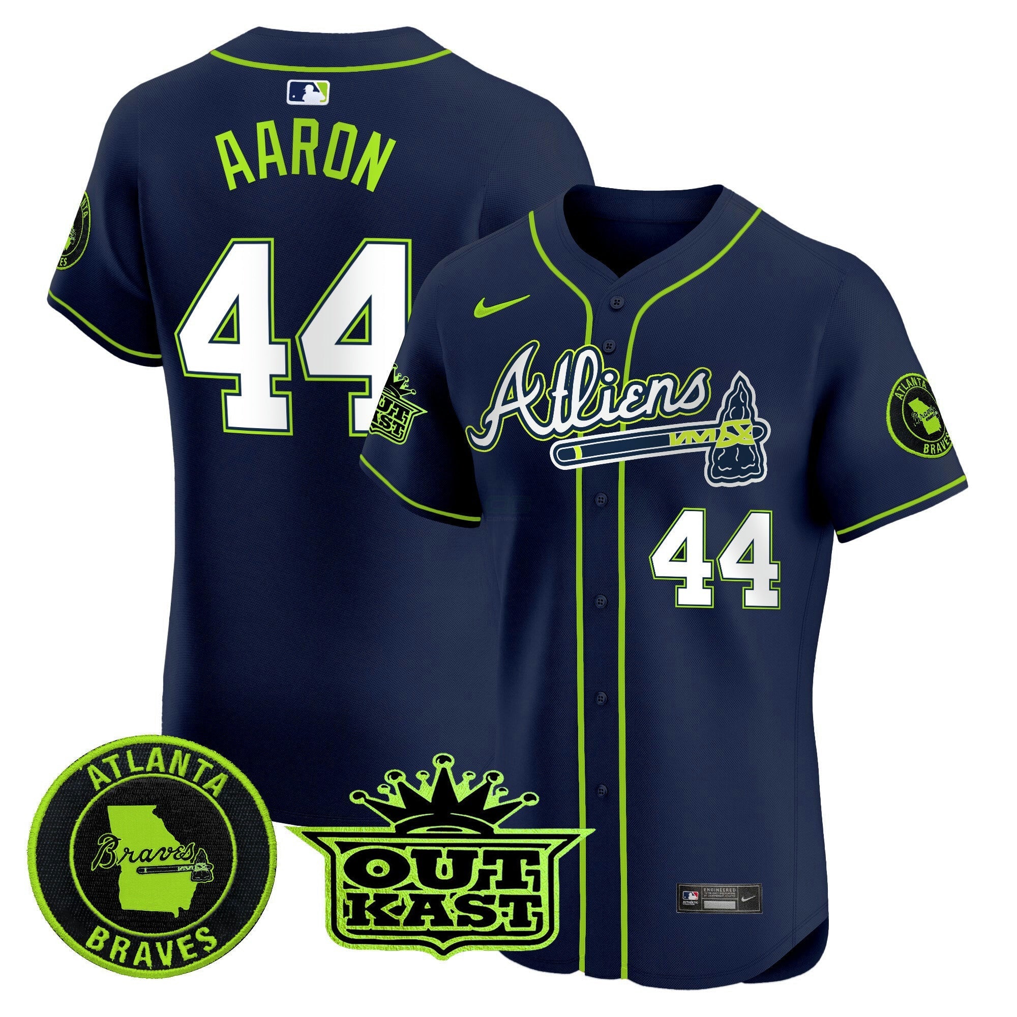 Camisa MLB Men’s Atlanta Atliens Vapor Premier Elite Jersey