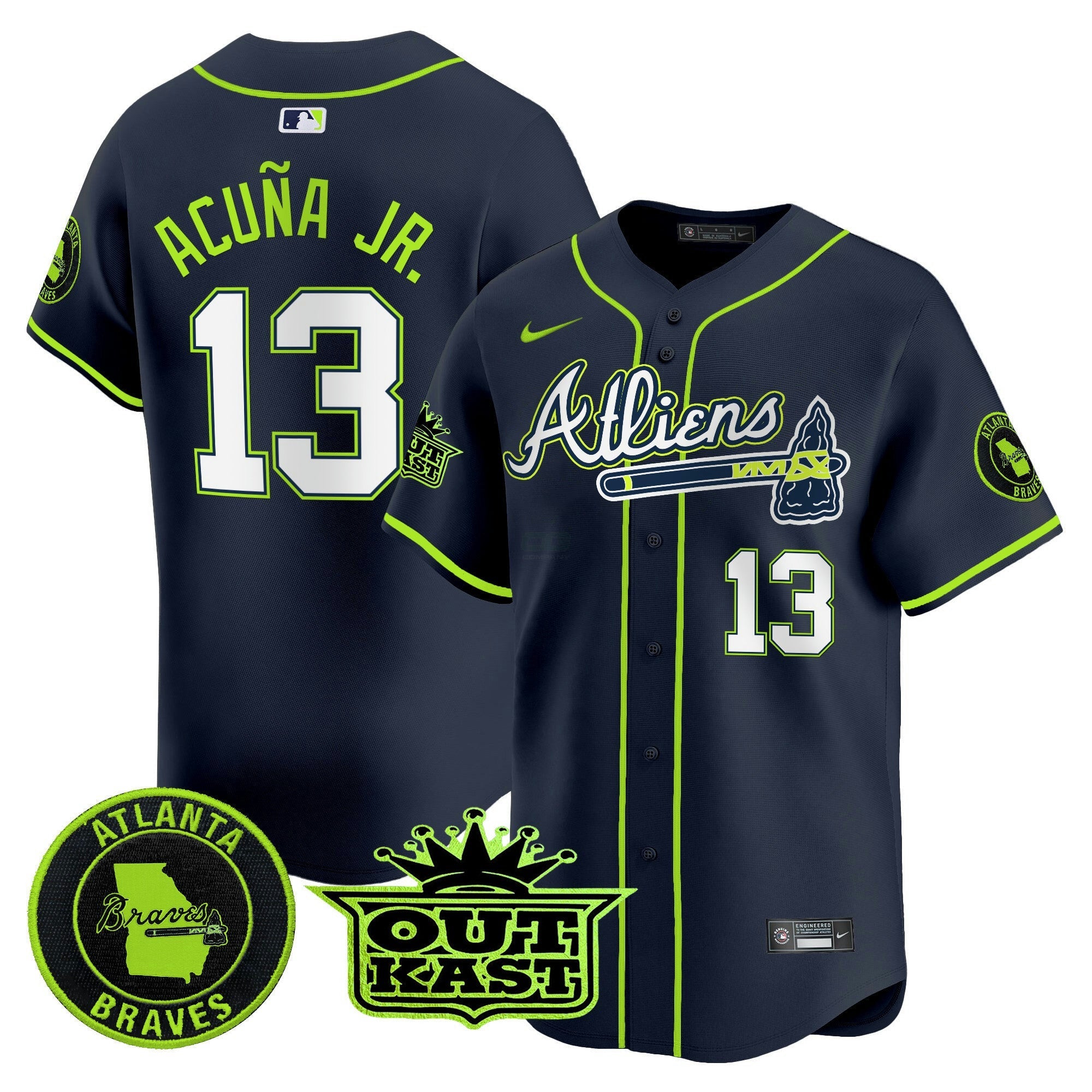 Camisa MLB Men’s Atlanta Atliens Vapor Premier Limited Jersey
