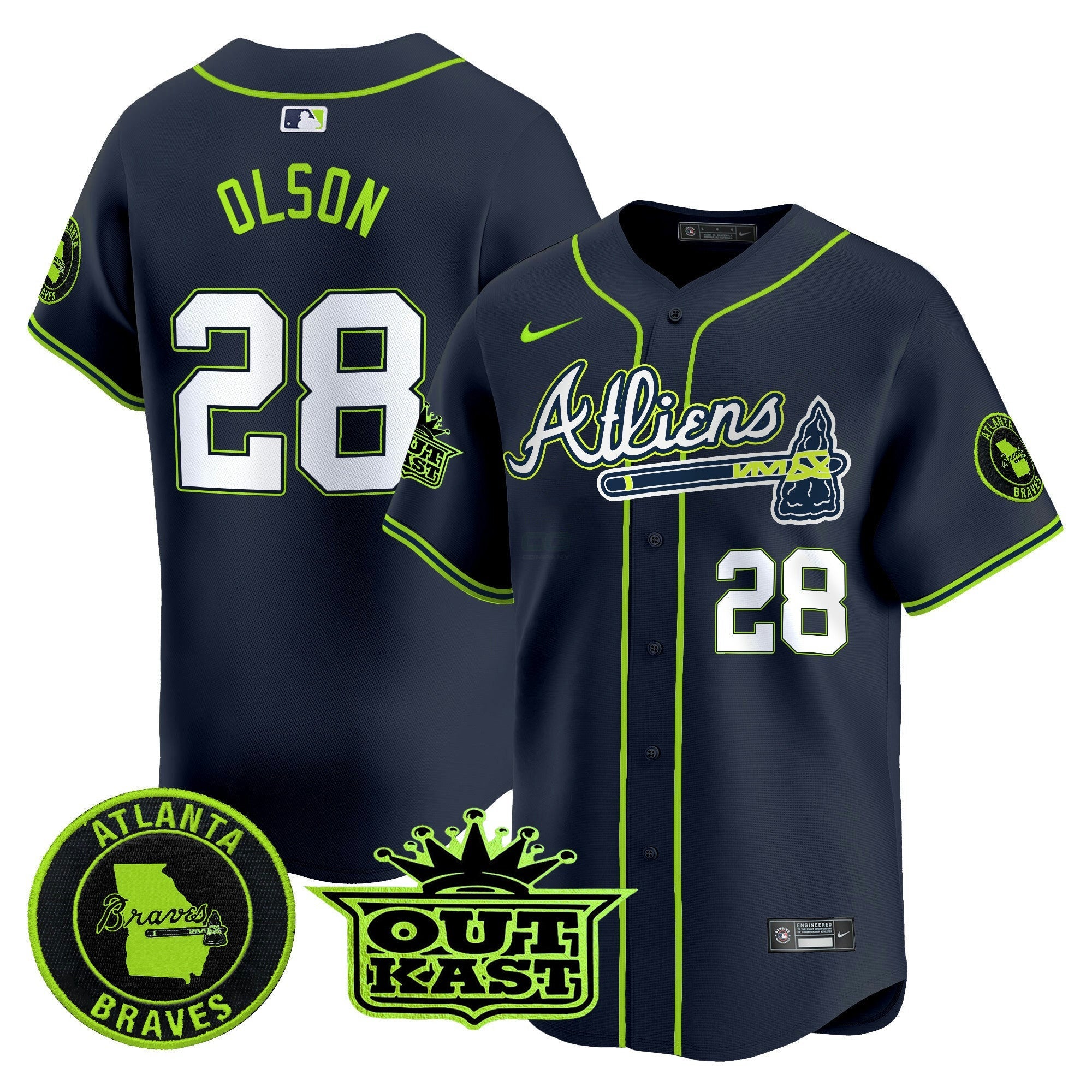 Camisa MLB Men’s Atlanta Atliens Vapor Premier Limited Jersey V4