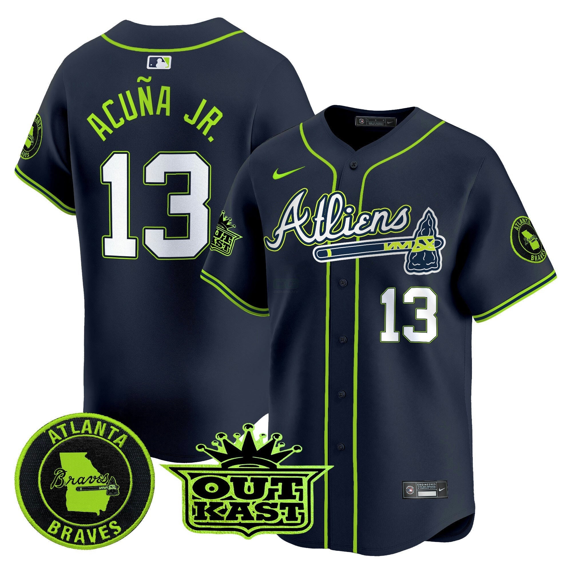 Camisa MLB Men’s Atlanta Atliens Vapor Premier Limited Jersey V4