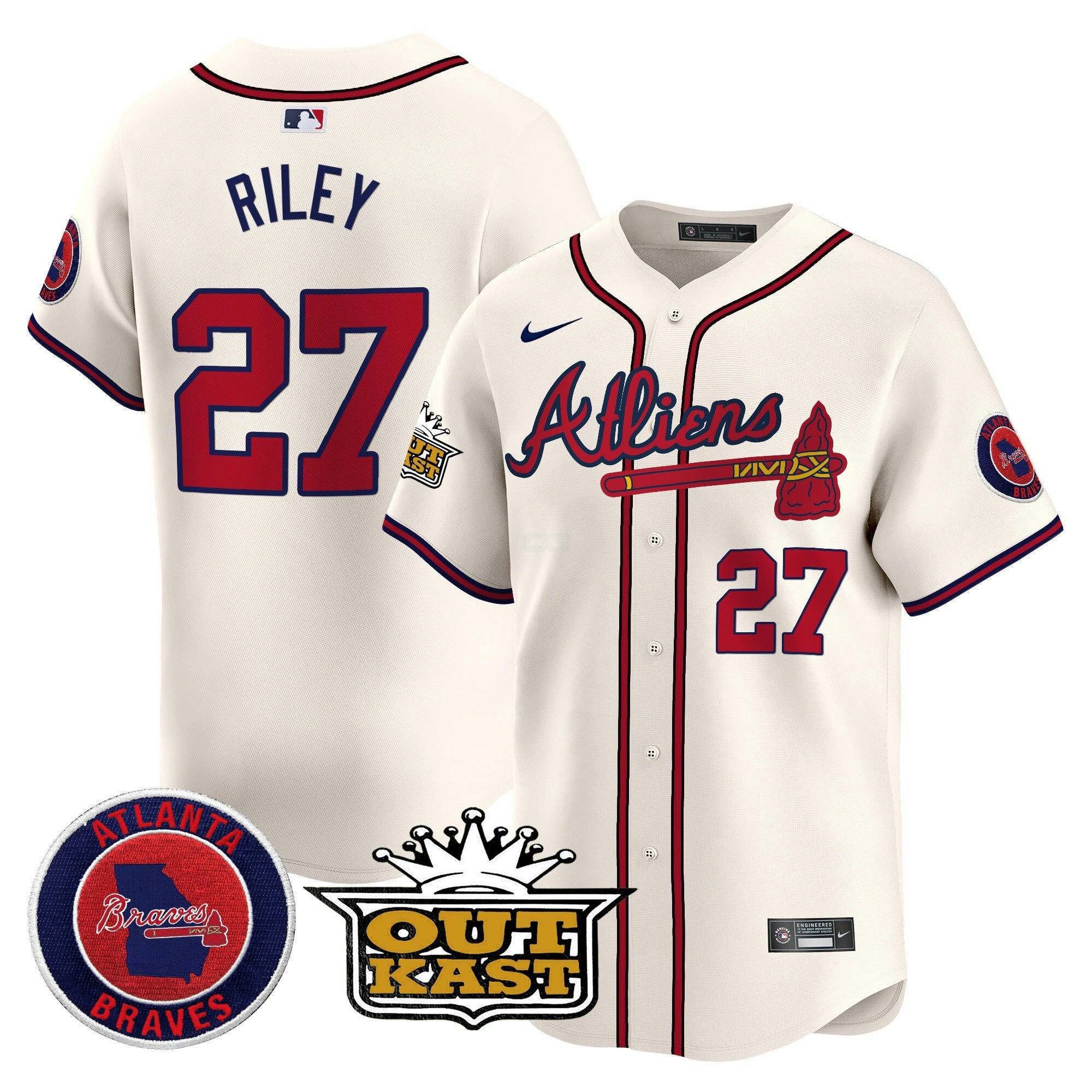 Camisa MLB Men’s Atlanta Atliens Vapor Premier Limited Jersey V4