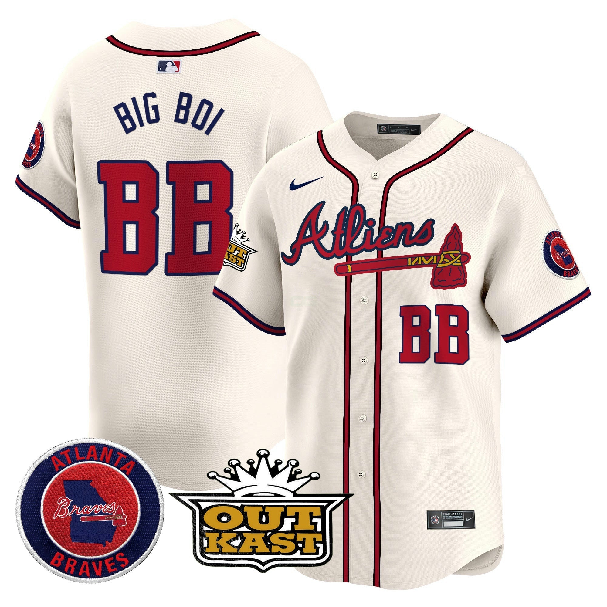 Camisa MLB Men’s Atlanta Atliens Vapor Premier Limited Jersey V4
