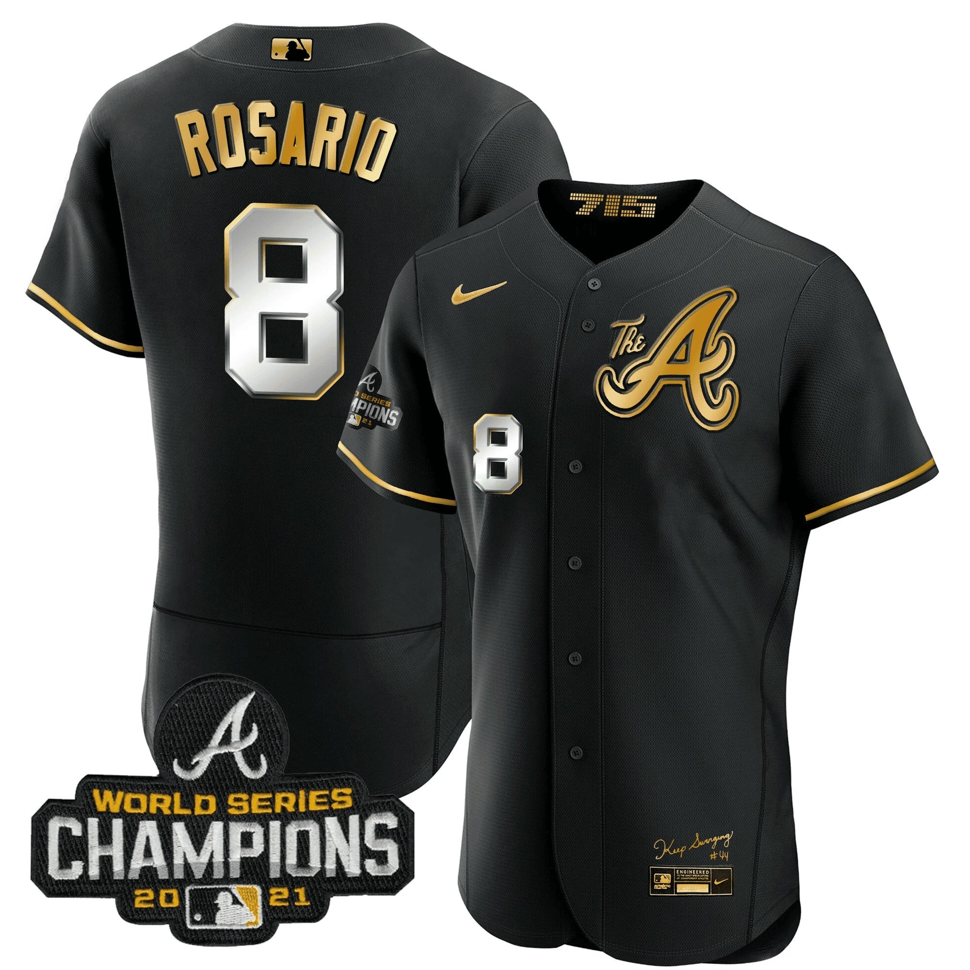 Camisa MLB Men’s Atlanta Champions City Connect Dourada Flex Base Jersey