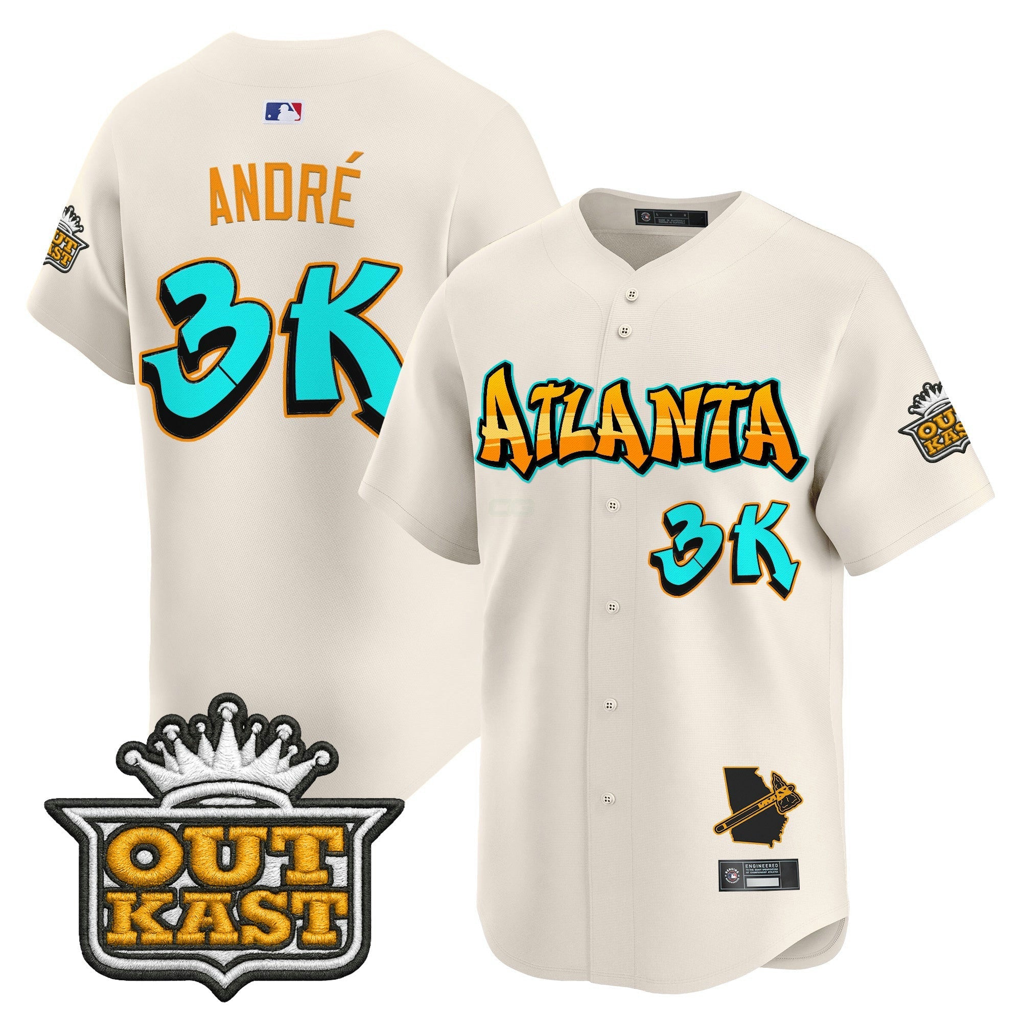 Camisa MLB Men’s Atlanta ‘Graffiti A-Town Edition’ Vapor Premier Limited Jersey
