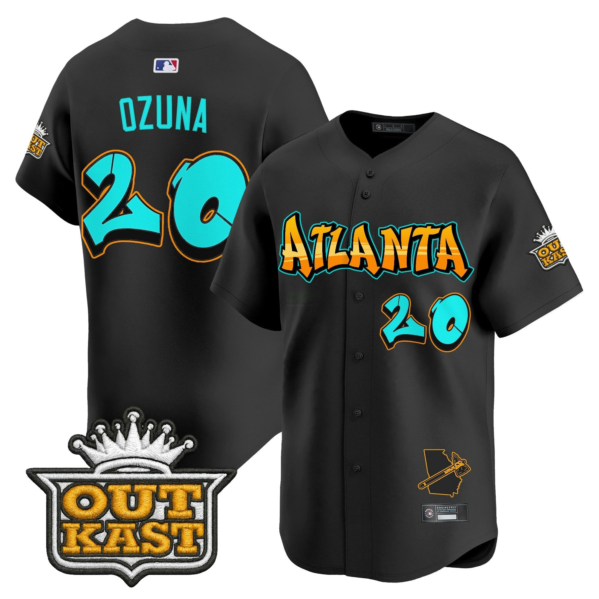 Camisa MLB Men’s Atlanta ‘Graffiti A-Town Edition’ Vapor Premier Limited Jersey