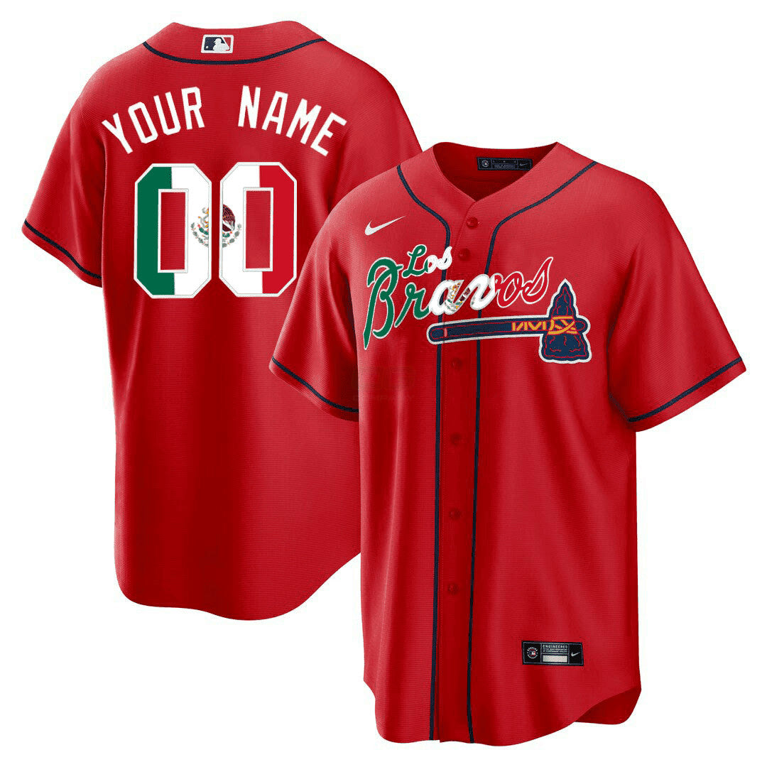 Camisa MLB Men’s Atlanta Los Bravos Special Mexico Edition Jersey