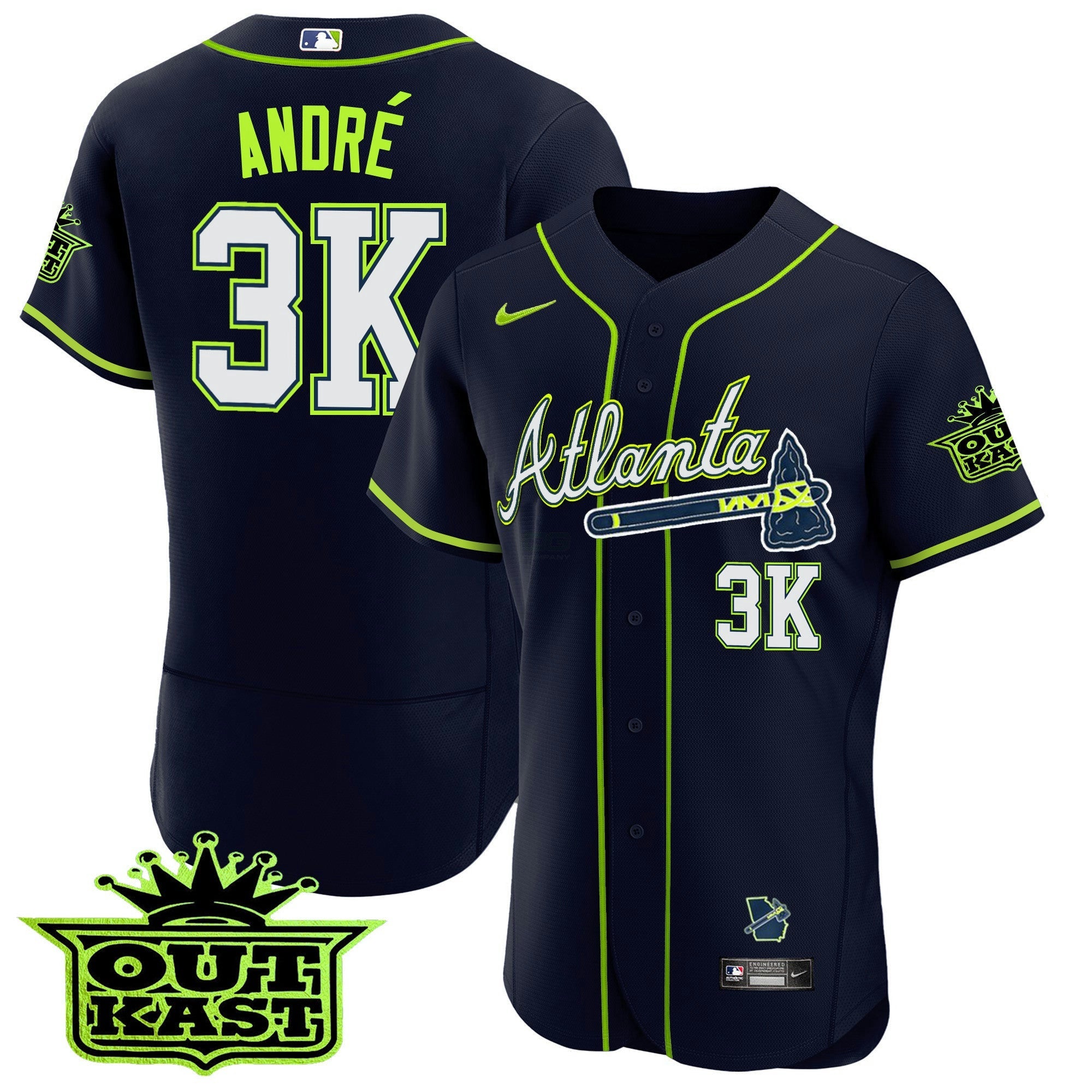 Camisa MLB Men’s Atlanta Outkast Flex Base Jersey V3
