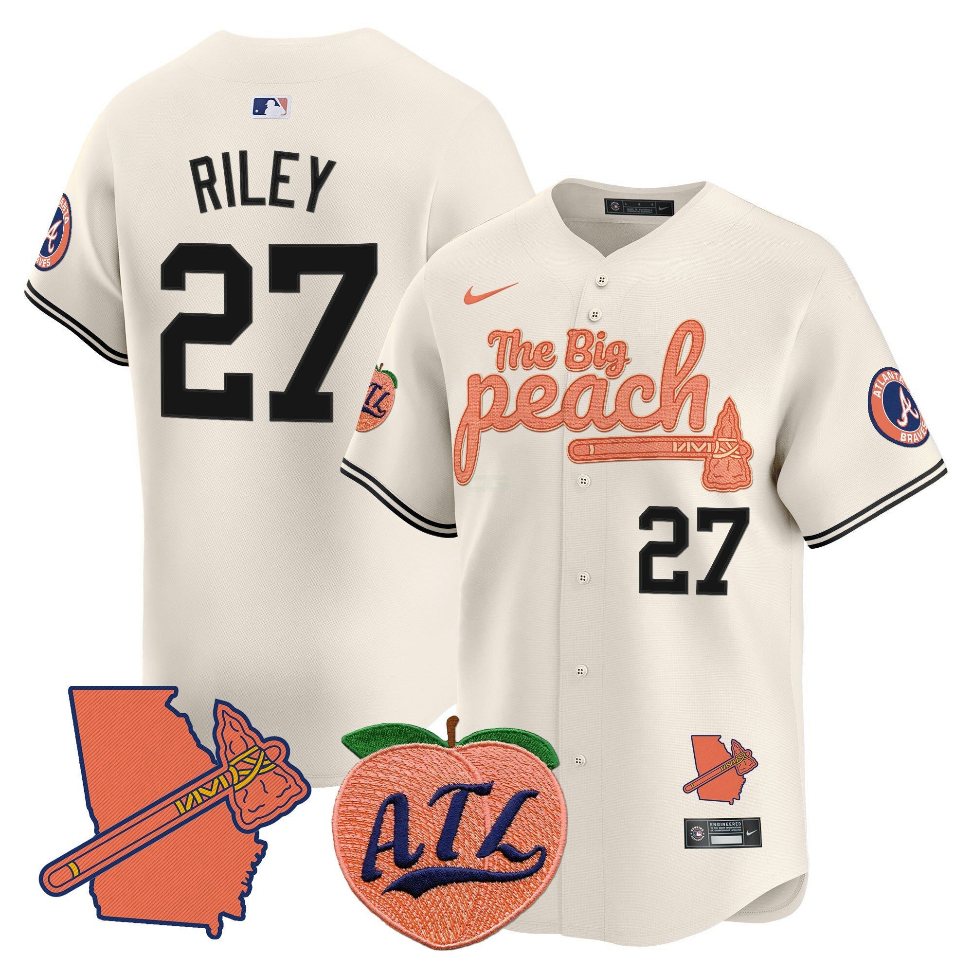 Camisa MLB Men’s Atlanta The Big Peach Vapor Premier Limited Jersey V2