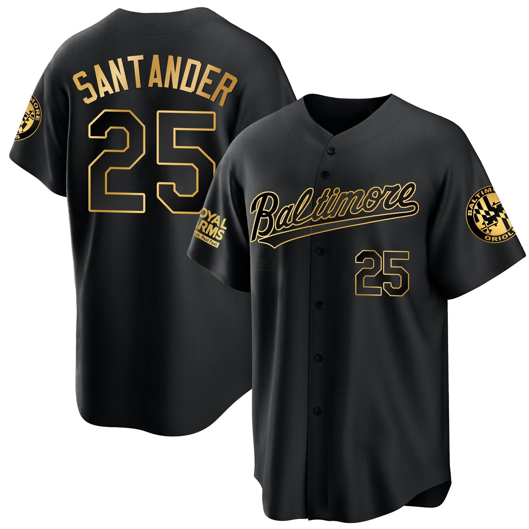 Camisa MLB Men’s Baltimore 2023 Dourada Cool Jersey