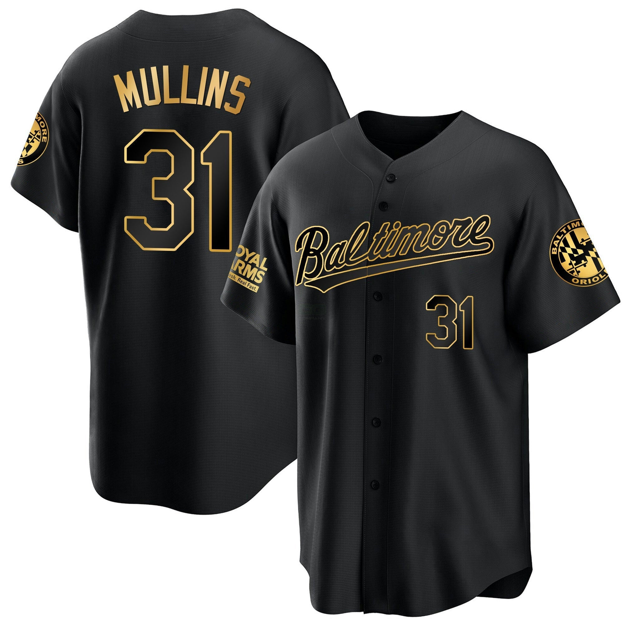Camisa MLB Men’s Baltimore 2023 Dourada Cool Jersey
