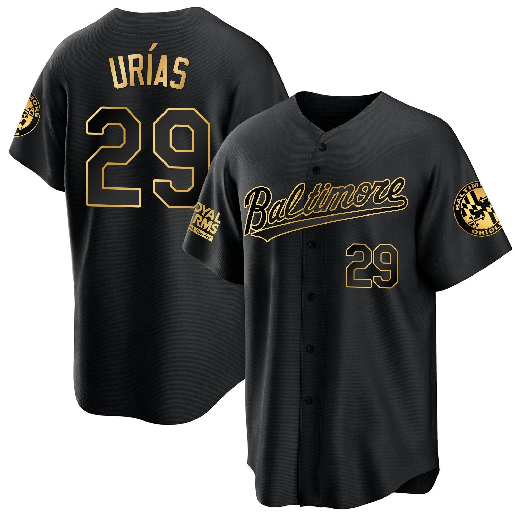 Camisa MLB Men’s Baltimore 2023 Dourada Cool Jersey