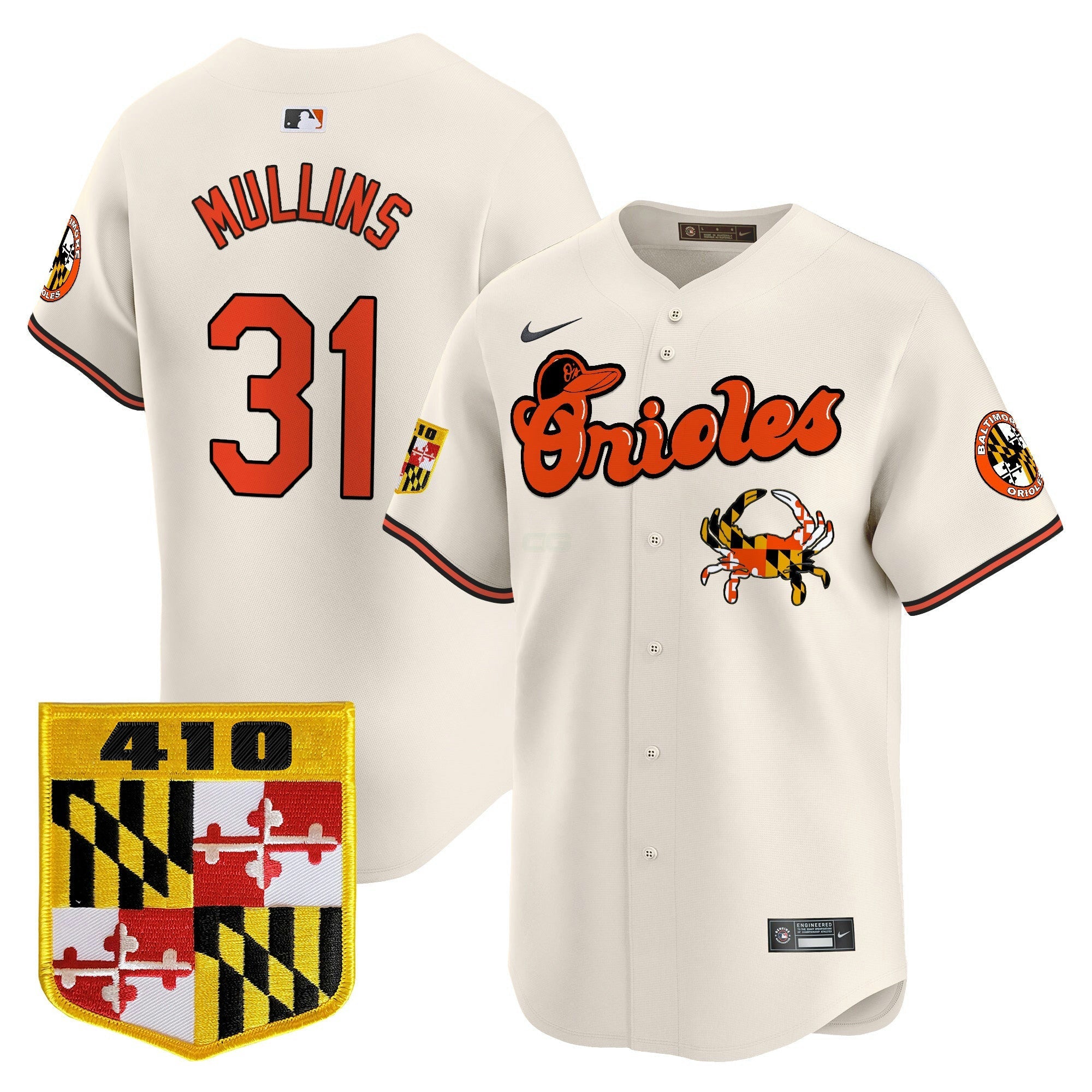 Camisa MLB Men’s Baltimore 410 & Chesapeake Crab Patch Vapor Premier Limited Jersey