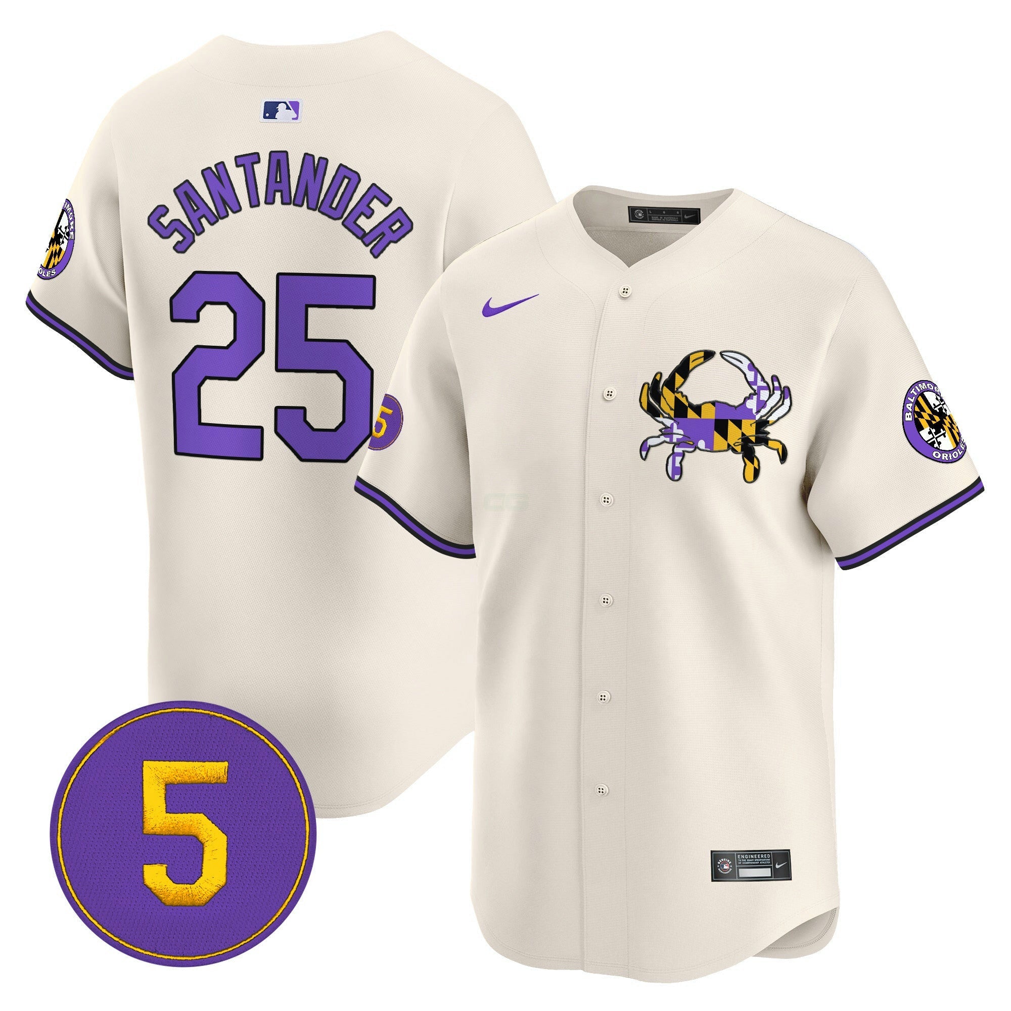 Camisa MLB Men’s Baltimore Purple Vapor Premier Limited Jersey