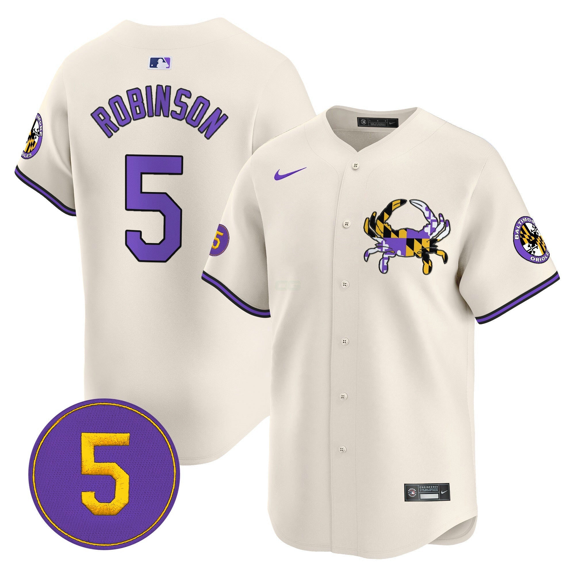 Camisa MLB Men’s Baltimore Purple Vapor Premier Limited Jersey