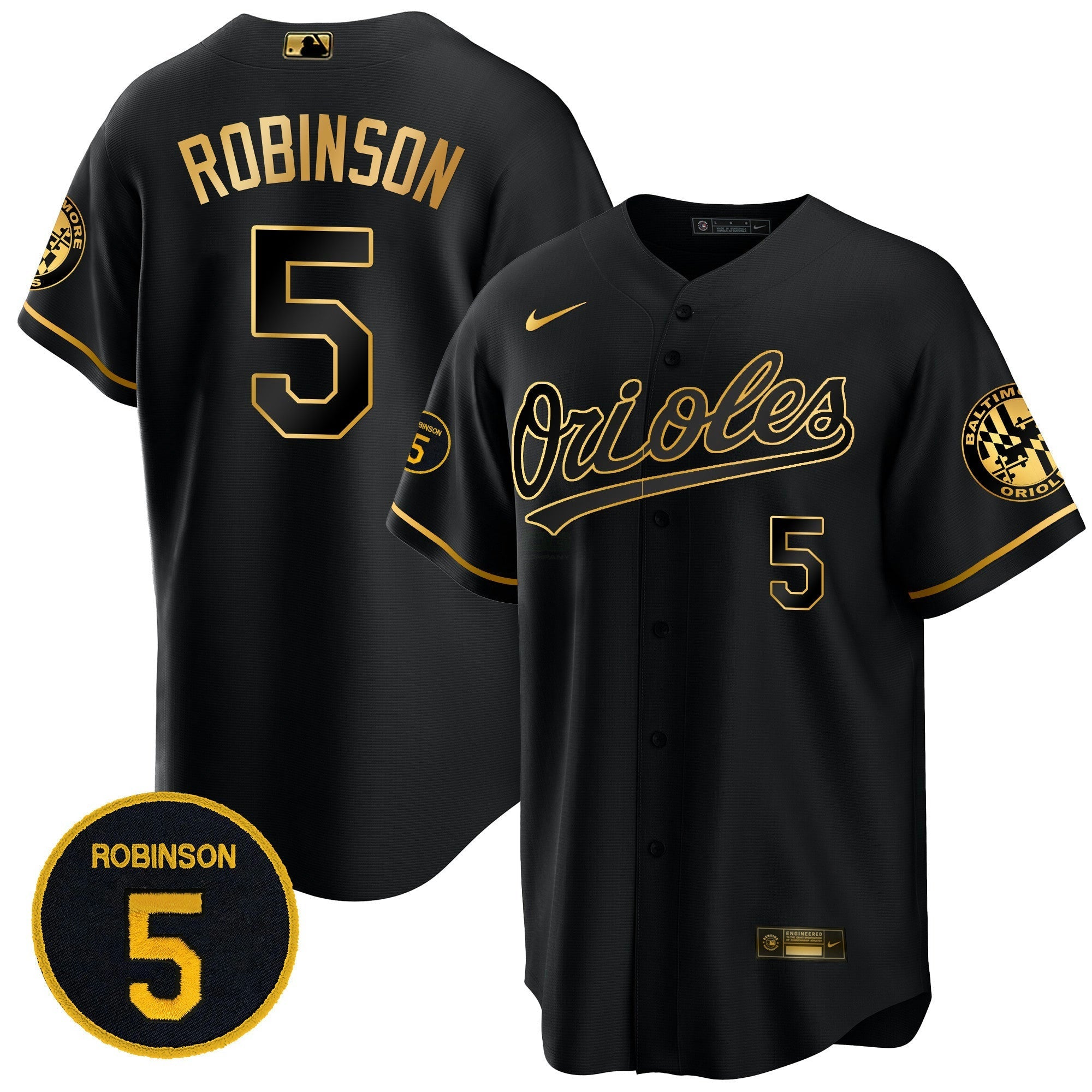 Camisa MLB Men’s Baltimore Robinson Patch Cool Base Jersey