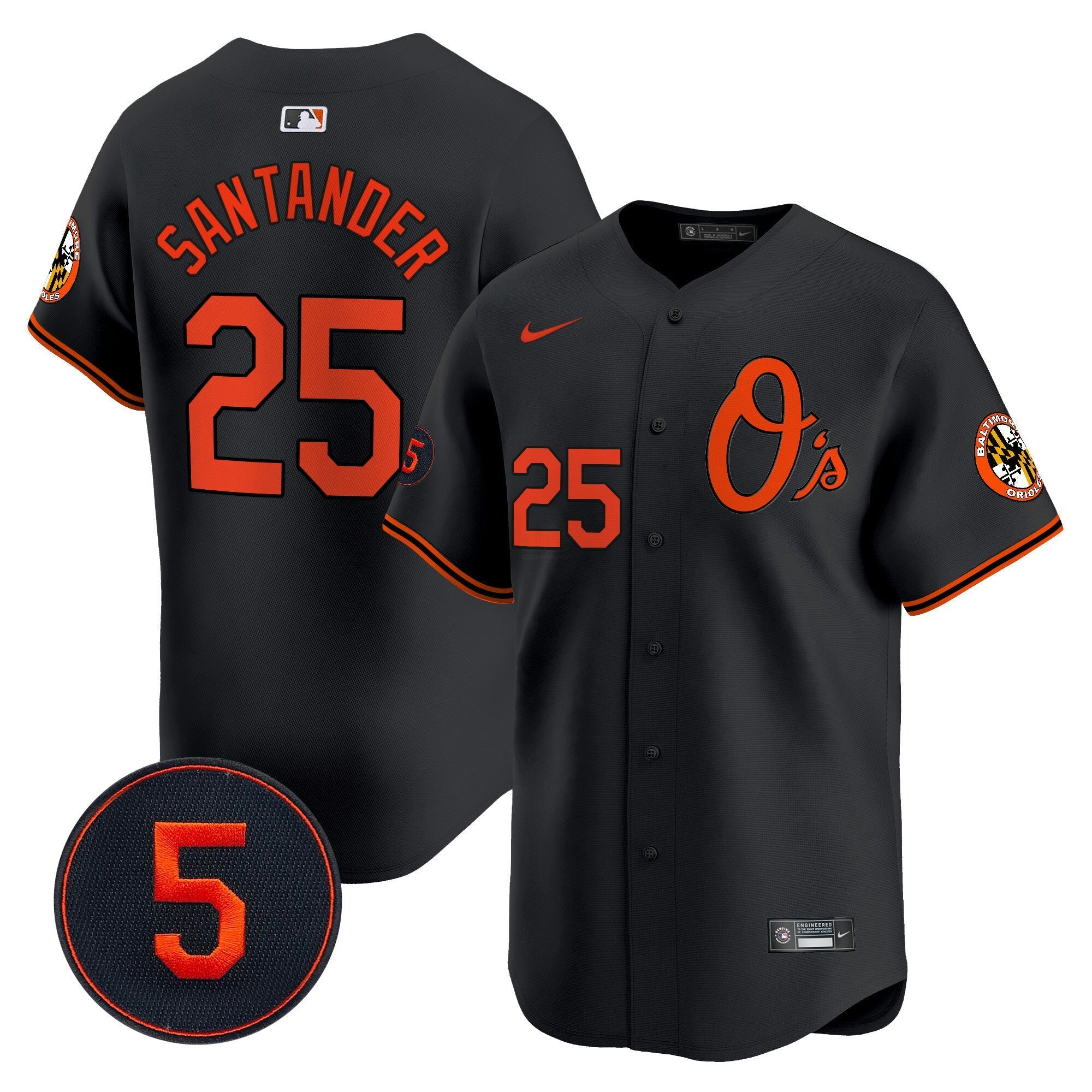 Camisa MLB Men’s Baltimore Robinson Patch Vapor Premier Limited Jersey V4